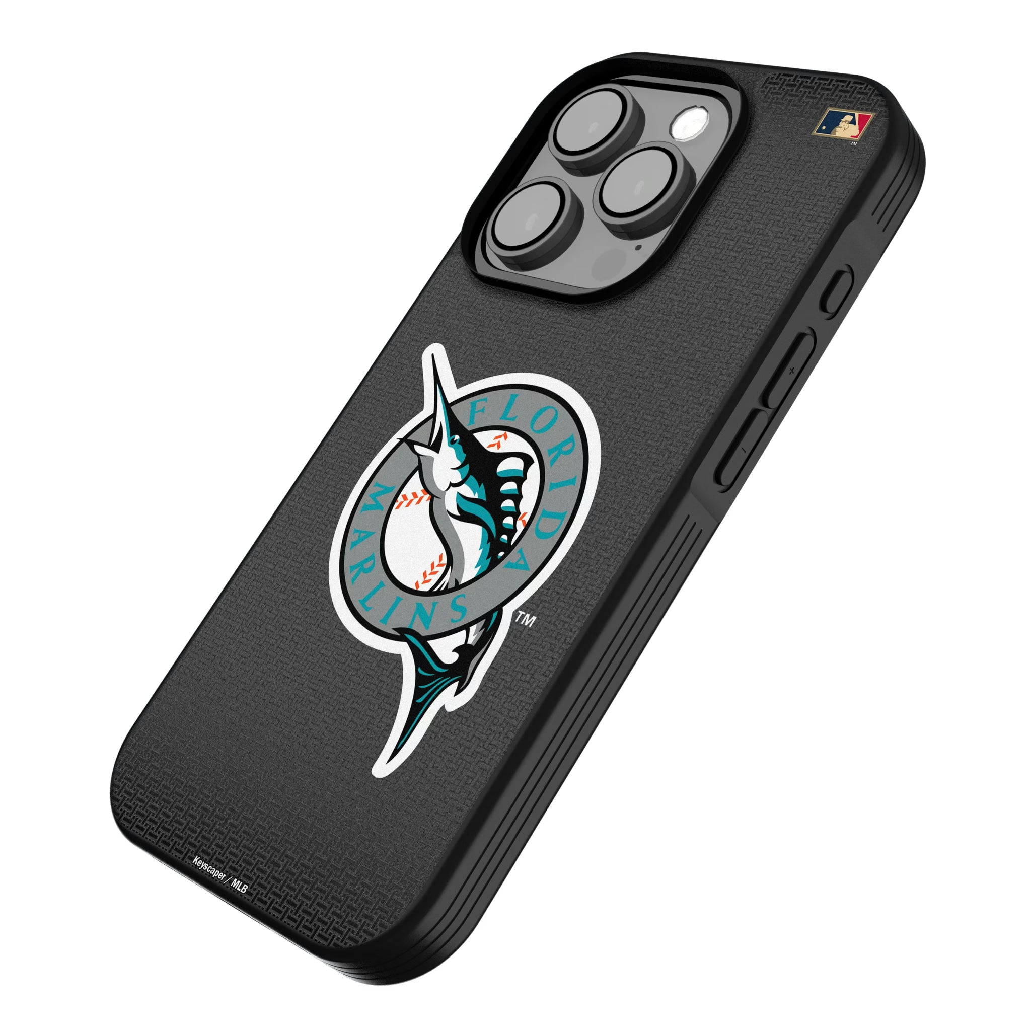 Miami Marlins 1993-2011 - Cooperstown Collection Linen iPhone Bump Phone Case for Apple iPhone - Isometric View