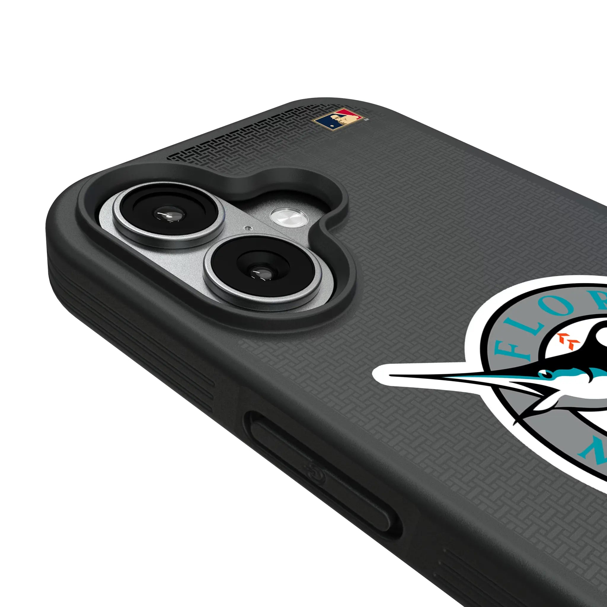 Miami Marlins 1993-2011 - Cooperstown Collection Linen iPhone Bump Phone Case for Apple iPhone - Detail#Device_iPhone 17