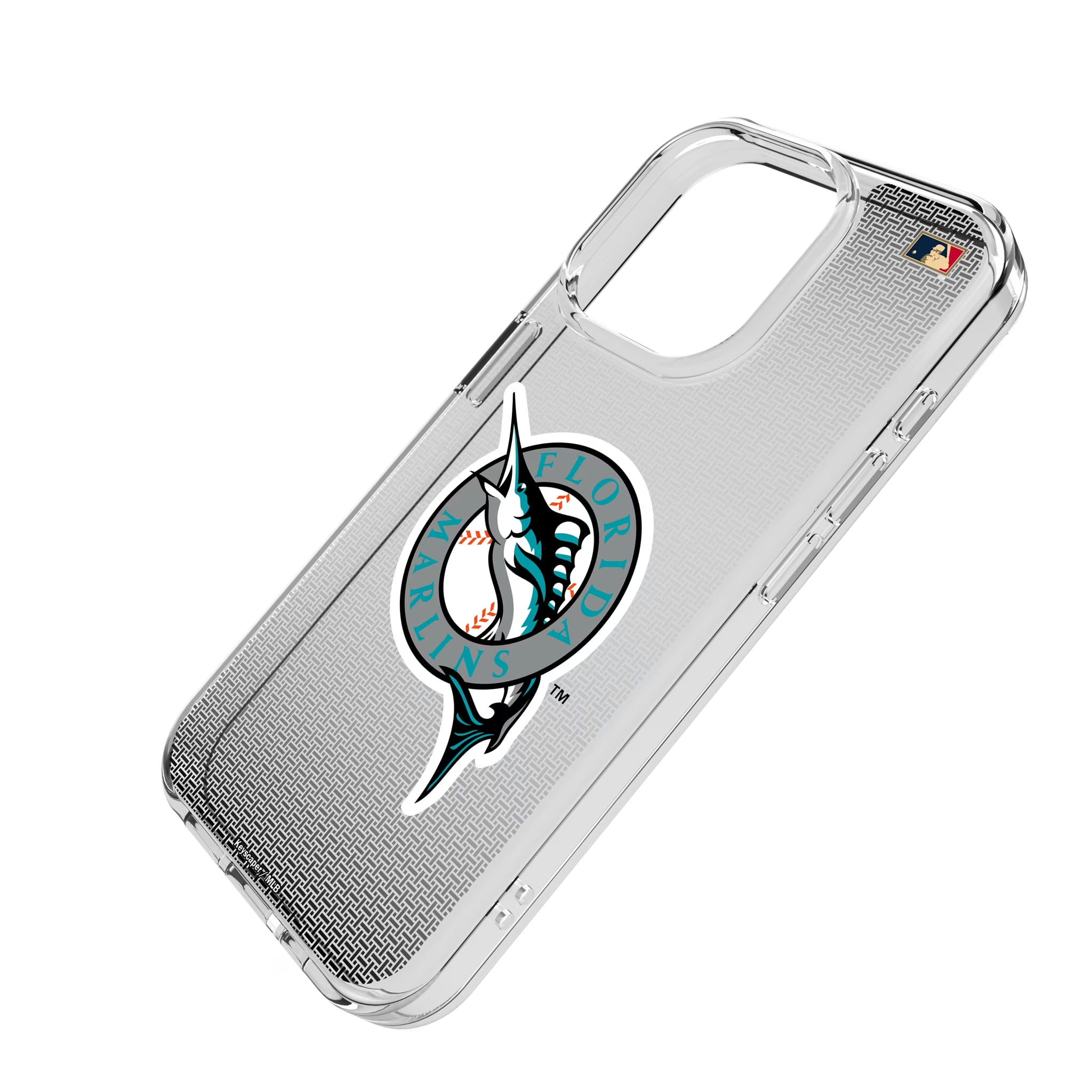 Miami Marlins 1993-2011 - Cooperstown Collection Linen iPhone Clear Phone Case for Apple iPhone - Isometric View