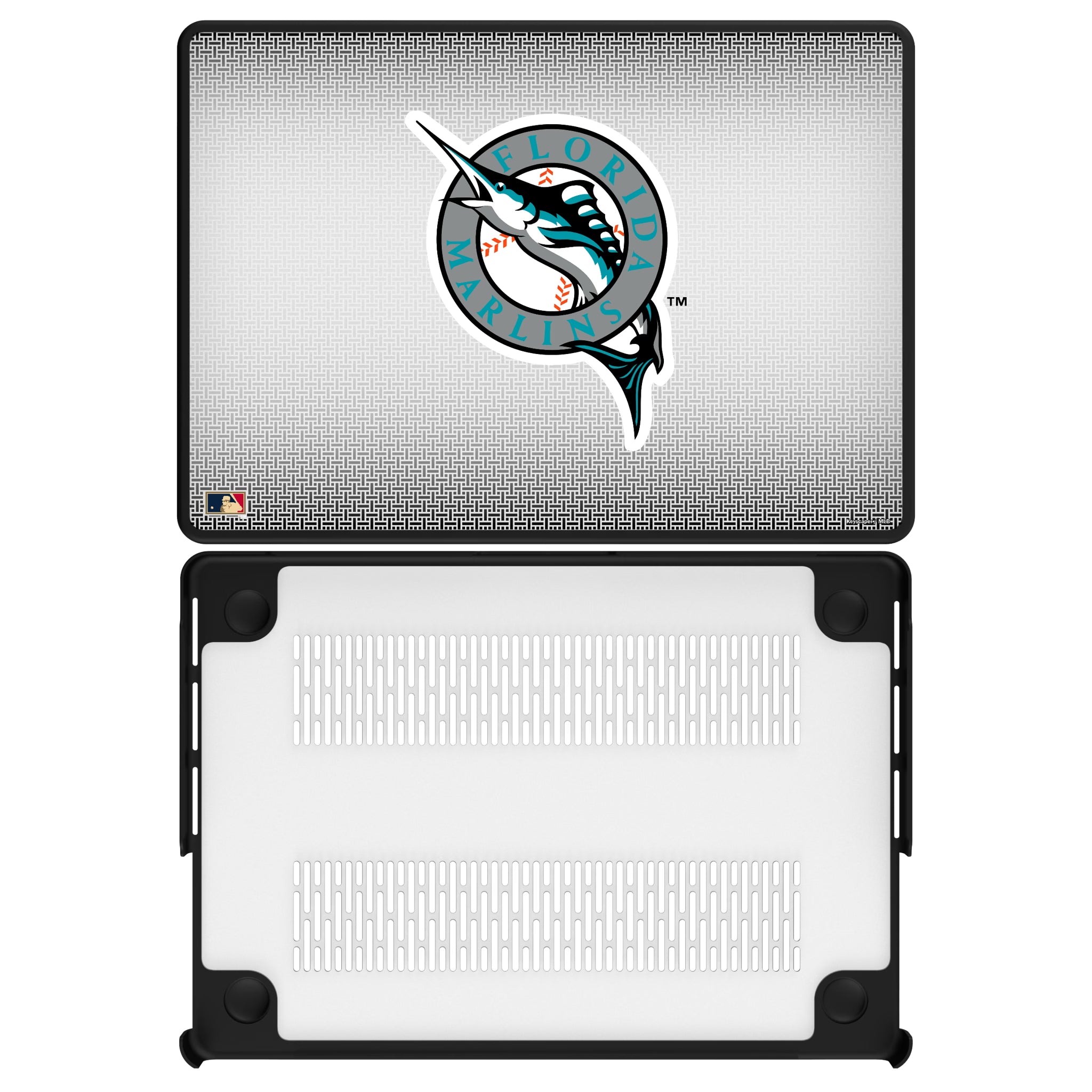 Miami Marlins 1993-2011 - Cooperstown Collection Linen MacBook Laptop Case for Apple MacBook#Device_MacBook Pro (14-inch, 2021) / MacBook Pro (14-inch, 2023) / MacBook Pro (14-inch, 2024)