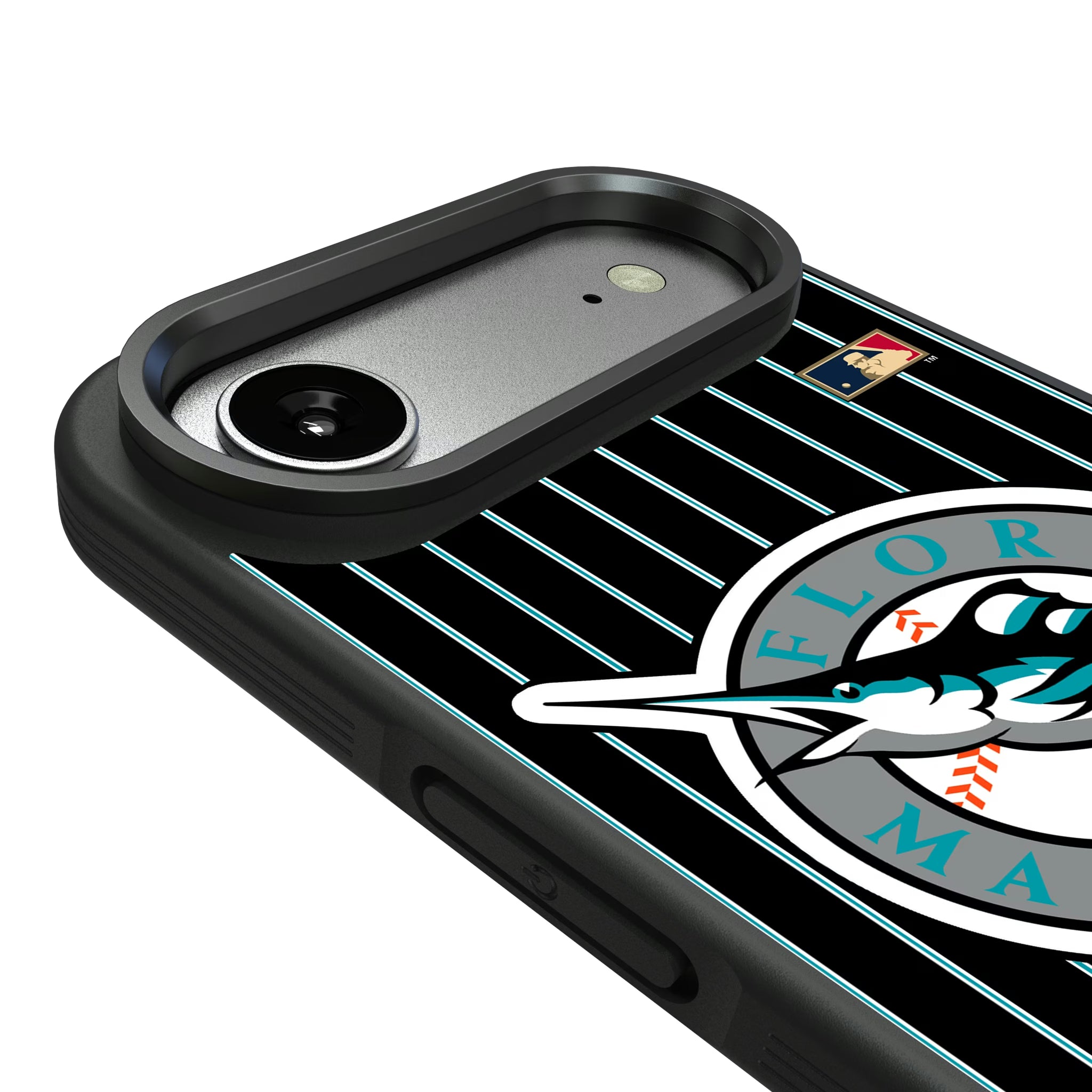 Miami Marlins 1993-2011 - Cooperstown Collection Pinstripe iPhone Bump Phone Case for Apple iPhone - Detail#Device_iPhone Air