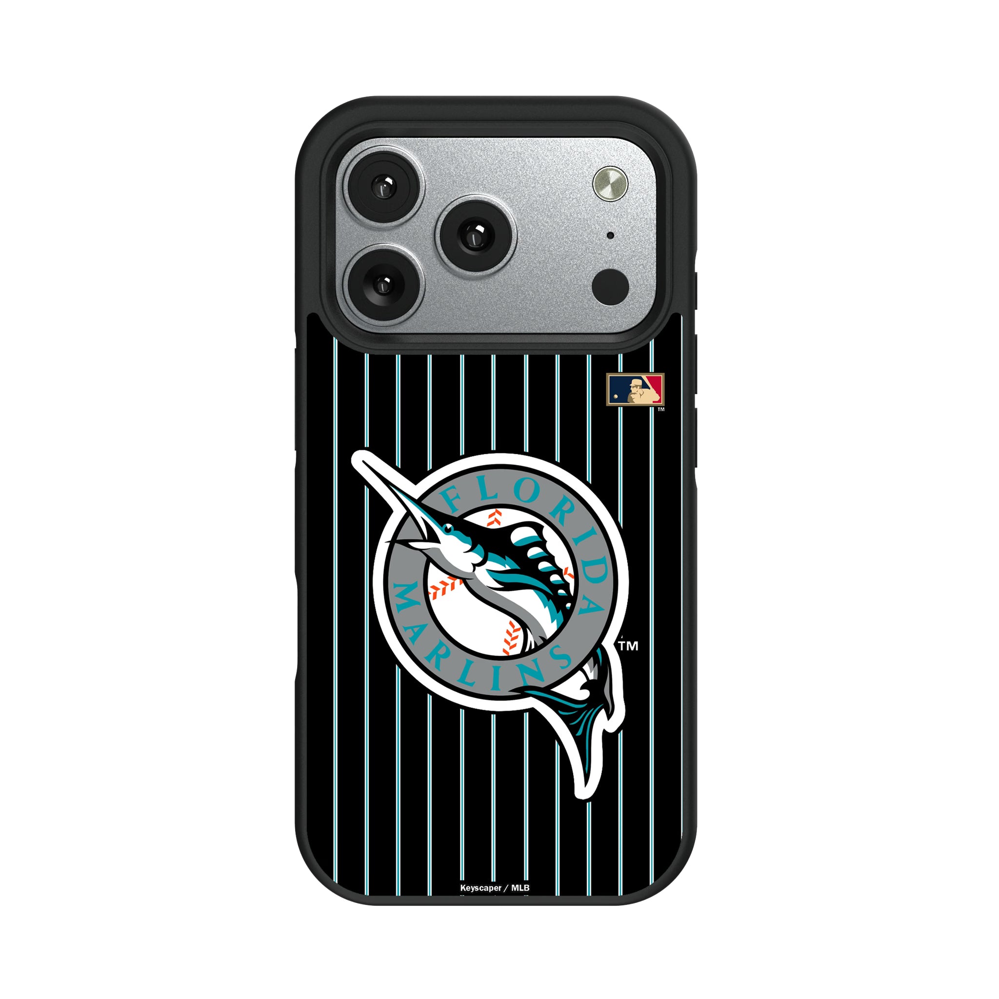 Miami Marlins 1993-2011 - Cooperstown Collection Pinstripe iPhone Bump Phone Case for Apple iPhone#Device_iPhone 17 Pro