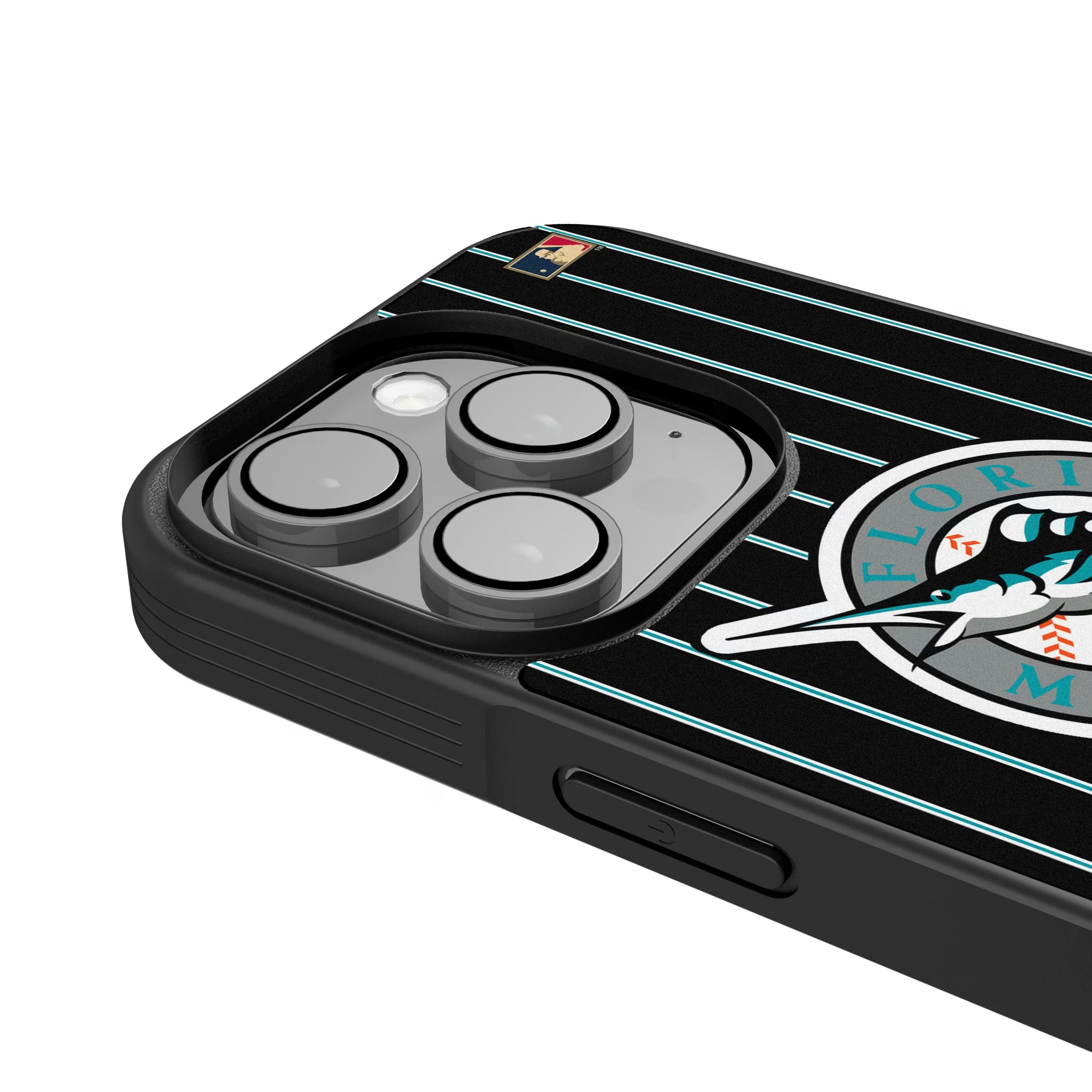 Miami Marlins 1993-2011 - Cooperstown Collection Pinstripe iPhone Bump Phone Case for Apple iPhone - Detail