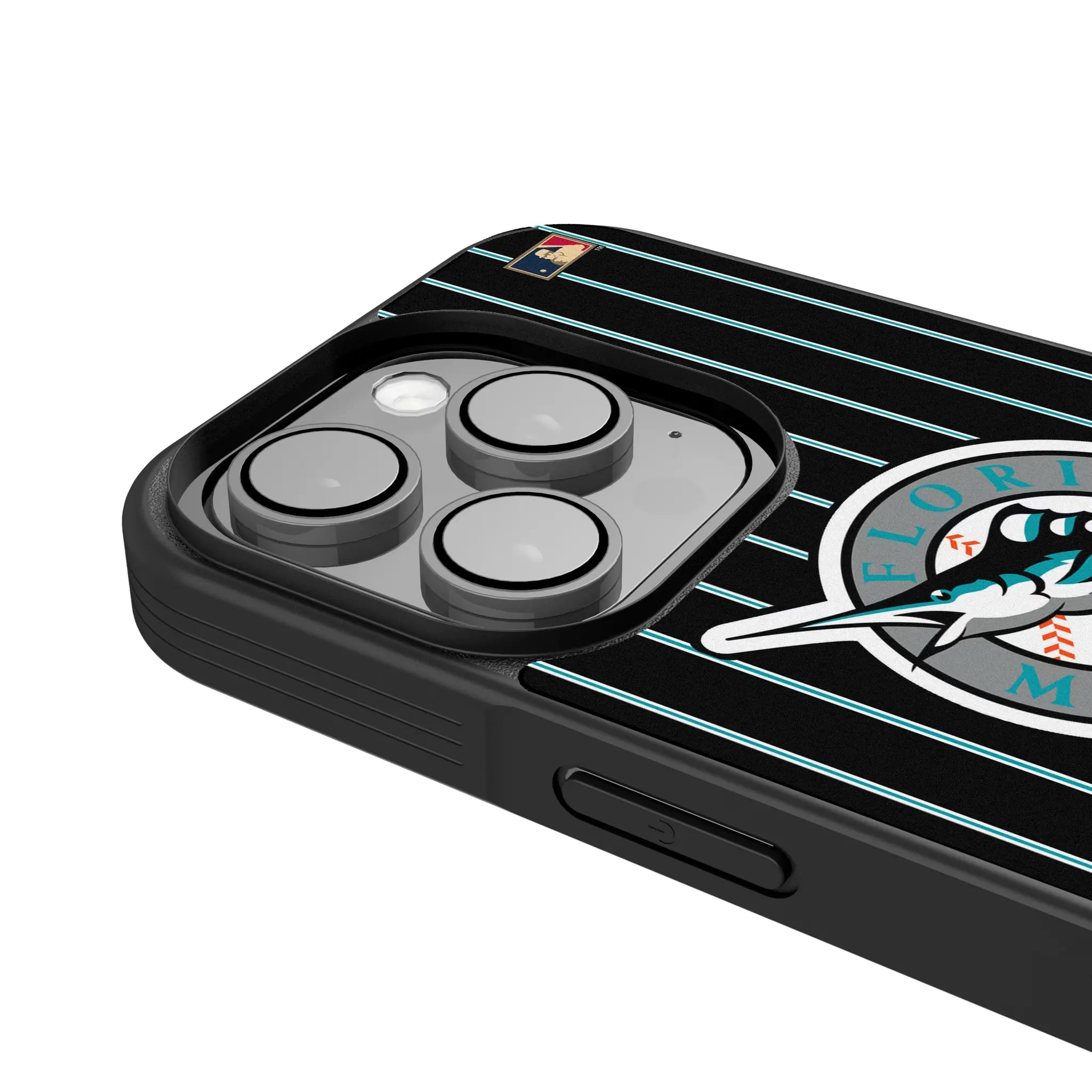 Miami Marlins 1993-2011 - Cooperstown Collection Pinstripe iPhone Bump Phone Case for Apple iPhone - Detail