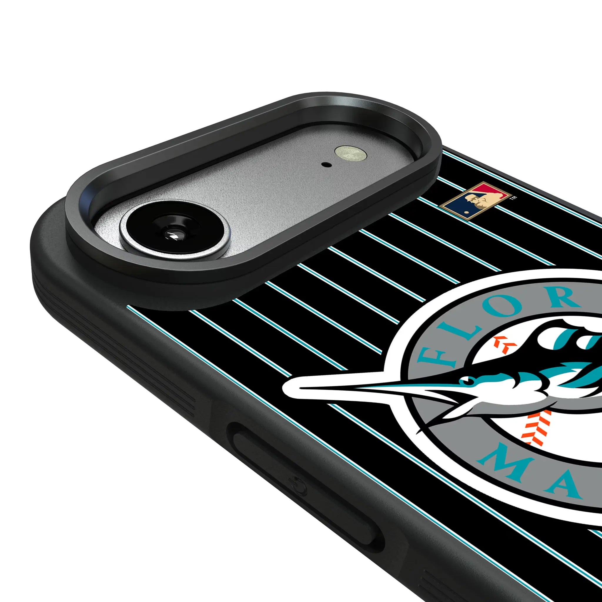 Miami Marlins 1993-2011 - Cooperstown Collection Pinstripe iPhone Bump Phone Case for Apple iPhone - Detail#Device_iPhone Air