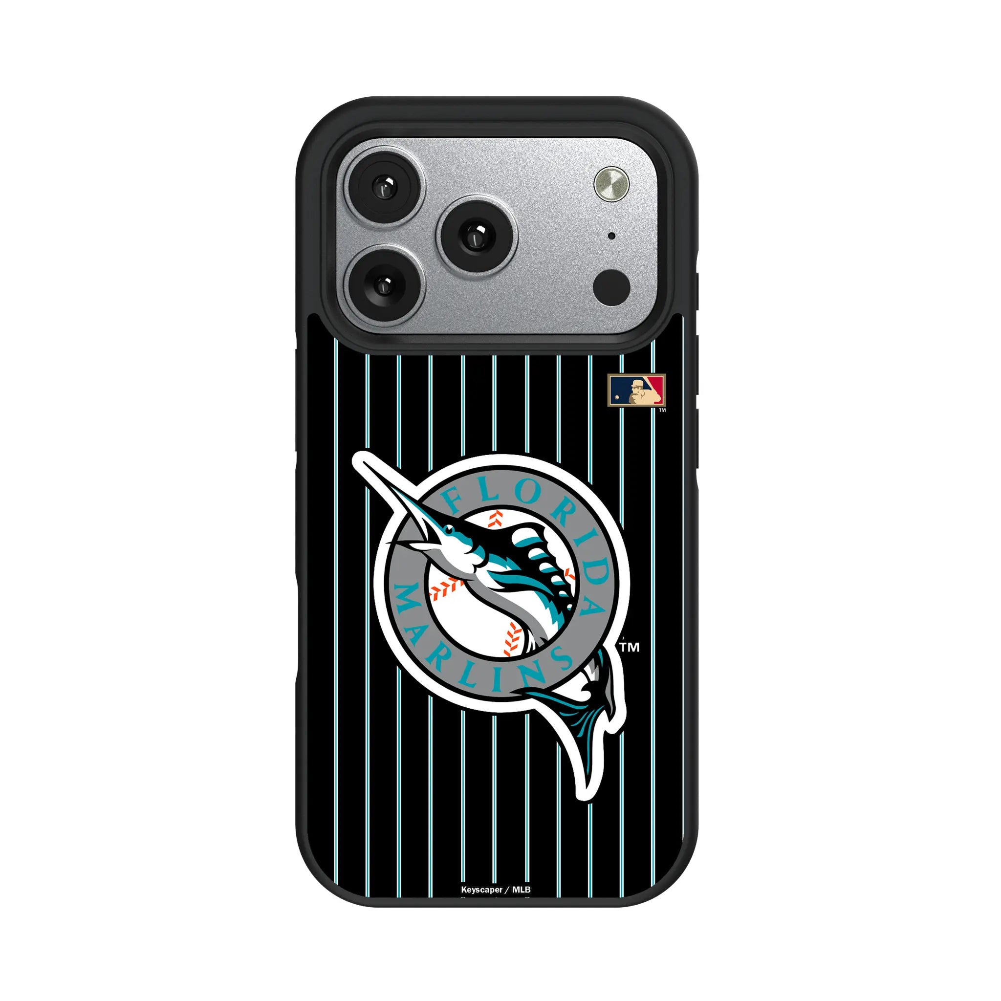 Miami Marlins 1993-2011 - Cooperstown Collection Pinstripe iPhone Bump Phone Case for Apple iPhone#Device_iPhone 17 Pro