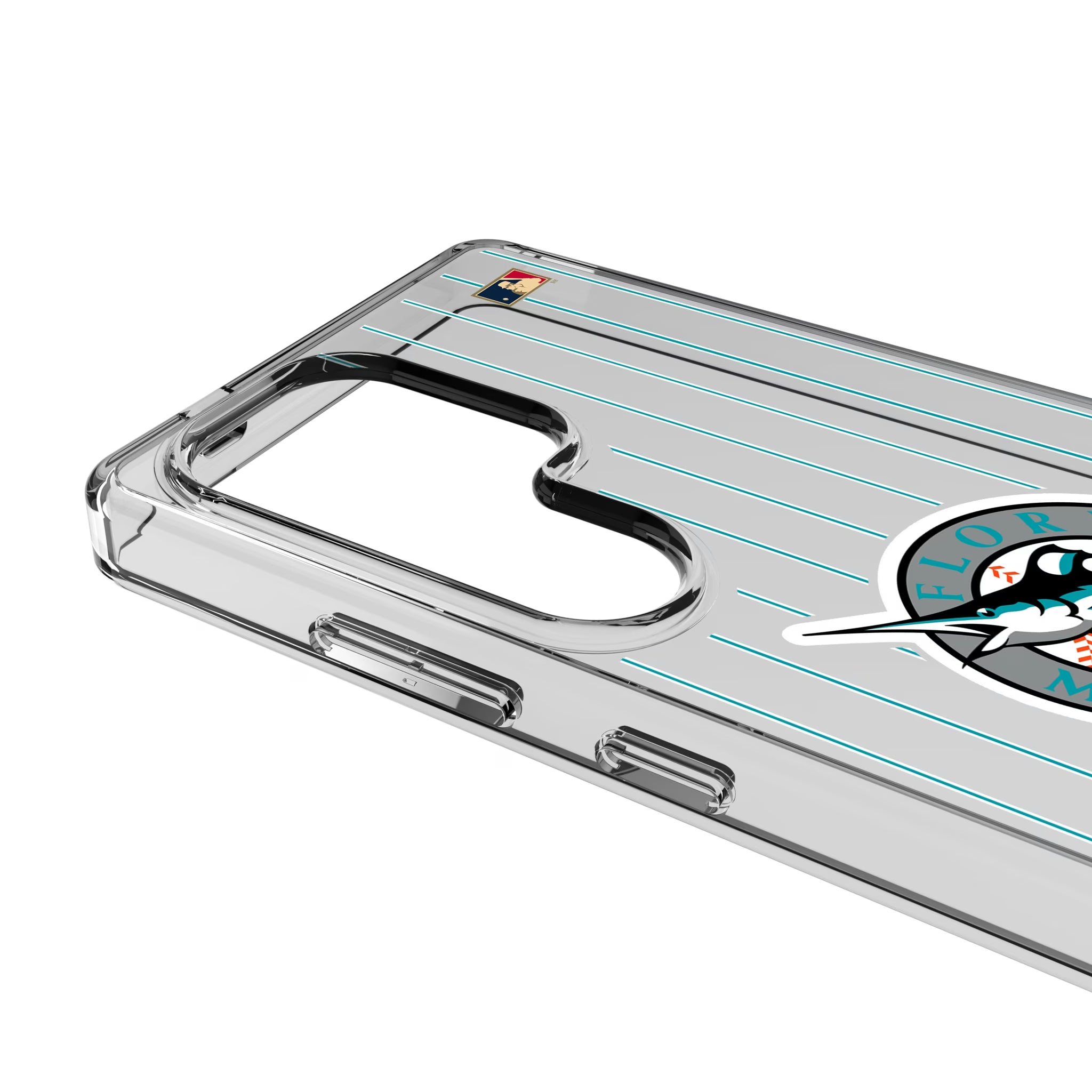 Miami Marlins 1993-2011 - Cooperstown Collection Pinstripe Galaxy Clear Phone Case for Samsung Galaxy - Detail