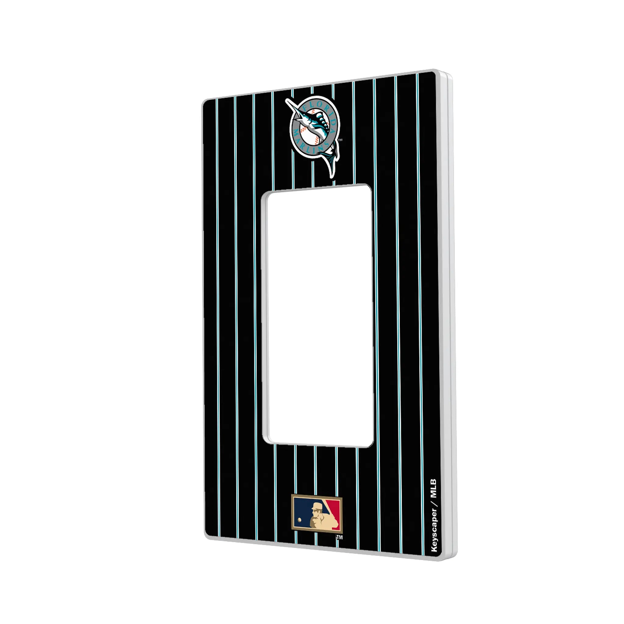 Miami Marlins 1993-2011 - Cooperstown Collection Pinstripe Hidden-Screw Light Switch Plate#Style_Single Rocker