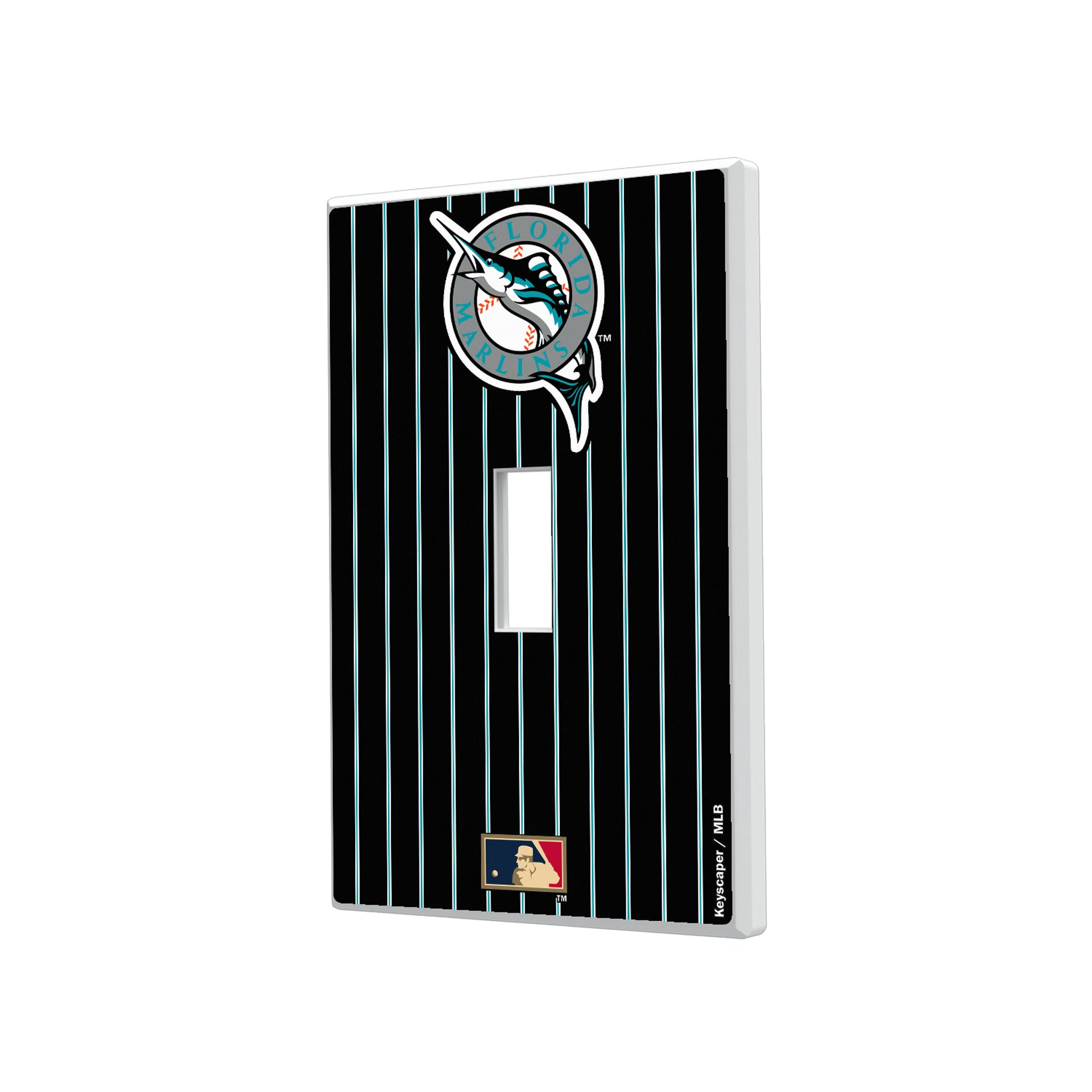 Miami Marlins 1993-2011 - Cooperstown Collection Pinstripe Hidden-Screw Light Switch Plate#Style_Single Toggle
