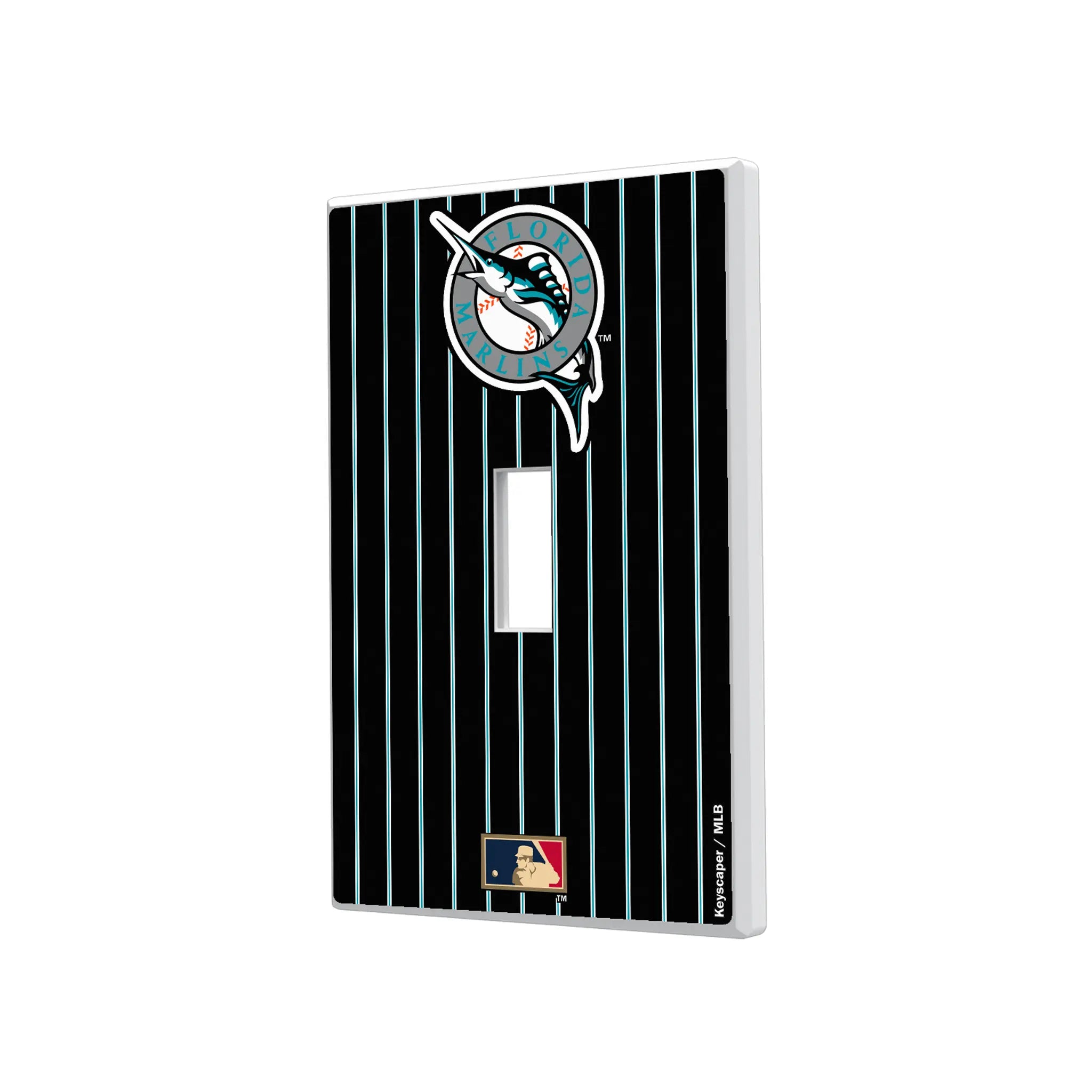 Miami Marlins 1993-2011 - Cooperstown Collection Pinstripe Hidden-Screw Light Switch Plate#Style_Single Toggle