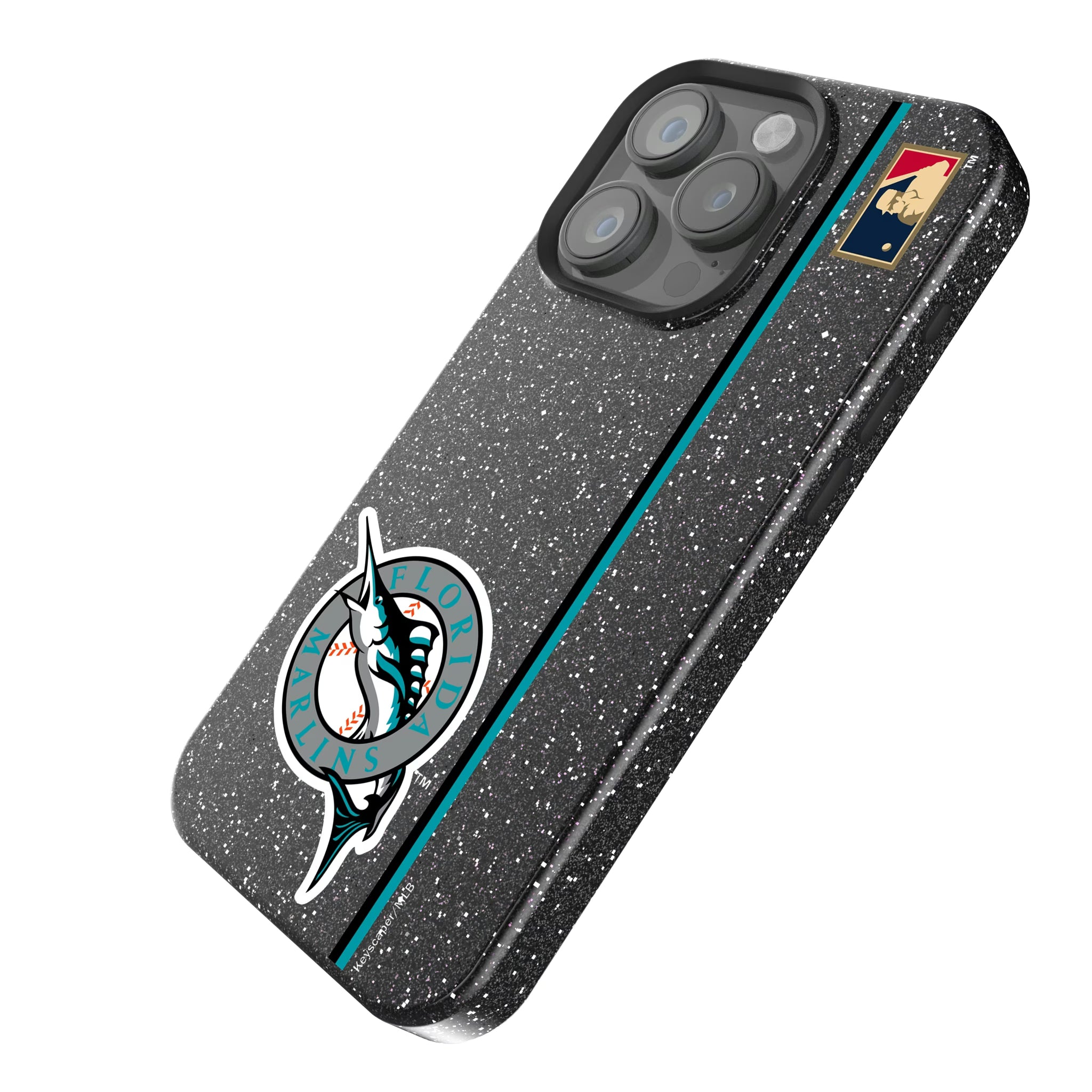 Miami Marlins 1993-2011 - Cooperstown Collection Sidebar iPhone Bling Phone Case for Apple iPhone - Isometric View