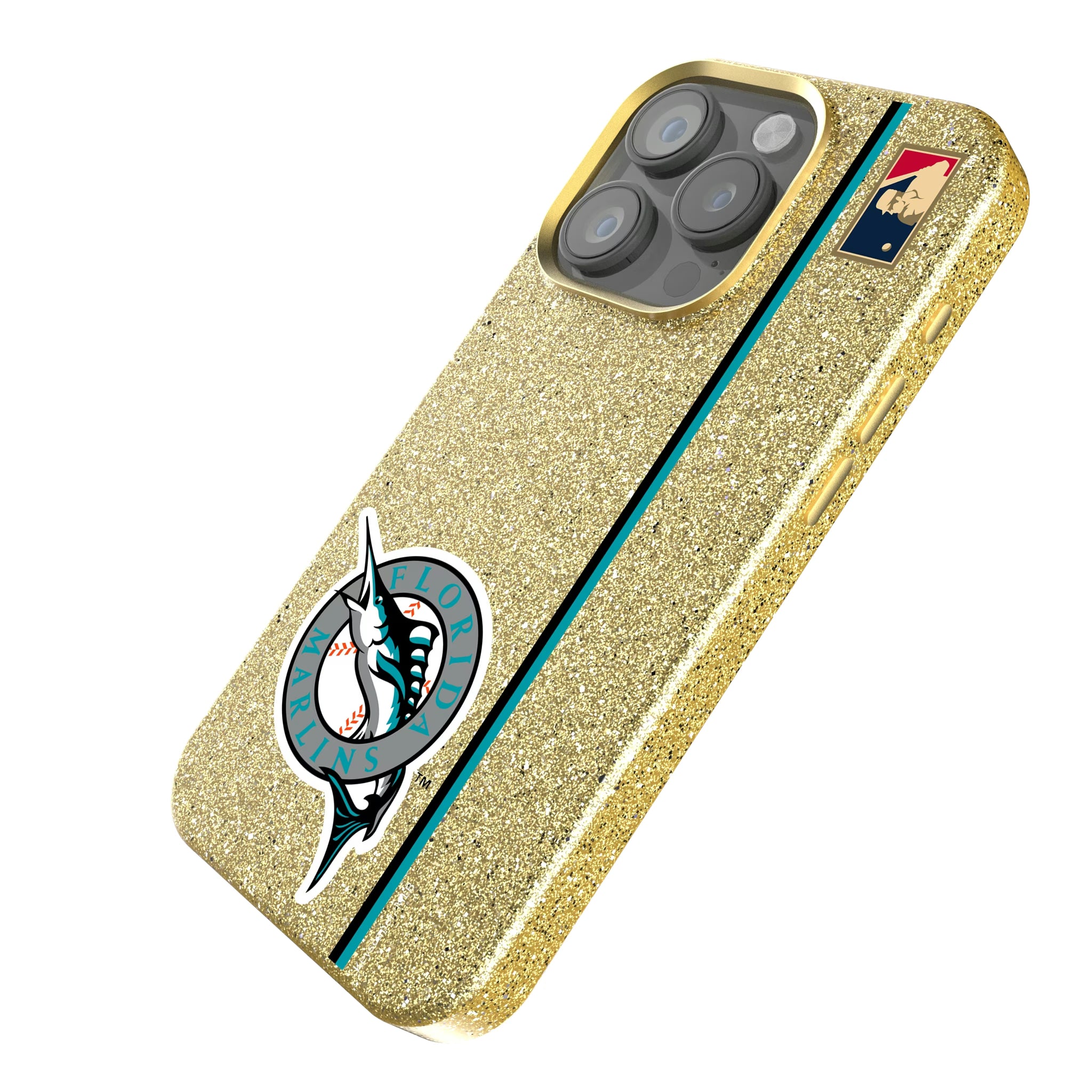 Miami Marlins 1993-2011 - Cooperstown Collection Sidebar iPhone Bling Phone Case for Apple iPhone - Isometric View