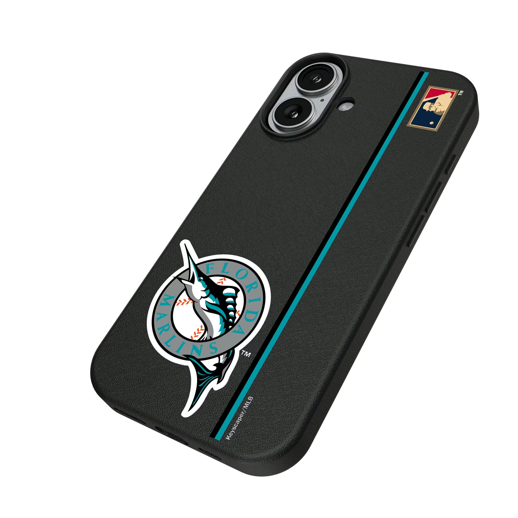 Miami Marlins 1993-2011 - Cooperstown Collection Sidebar iPhone MagSafe Compatible Phone Case for Apple iPhone - Isometric View#Device_iPhone 17