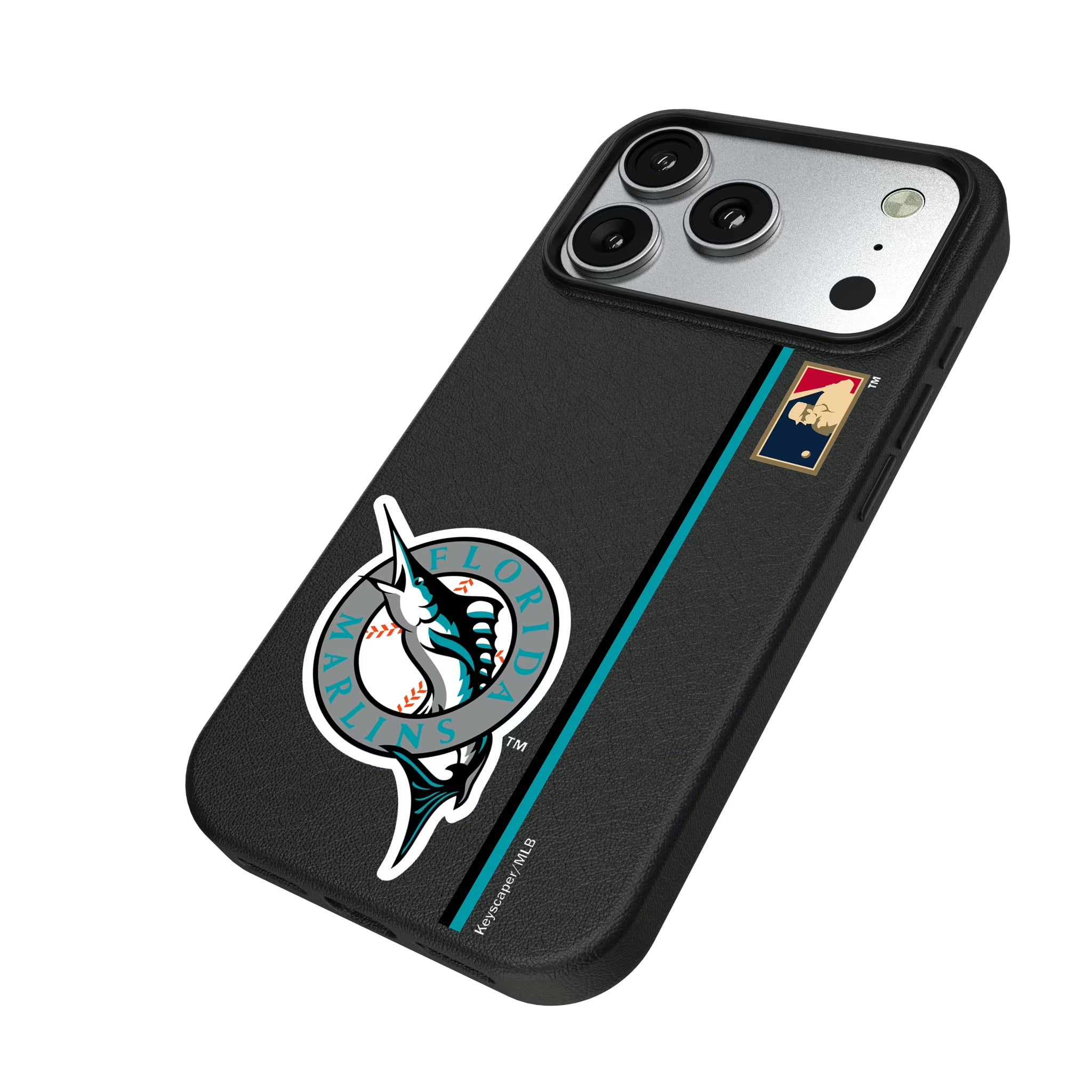 Miami Marlins 1993-2011 - Cooperstown Collection Sidebar iPhone MagSafe Compatible Phone Case for Apple iPhone - Isometric View#Device_iPhone 17 Pro