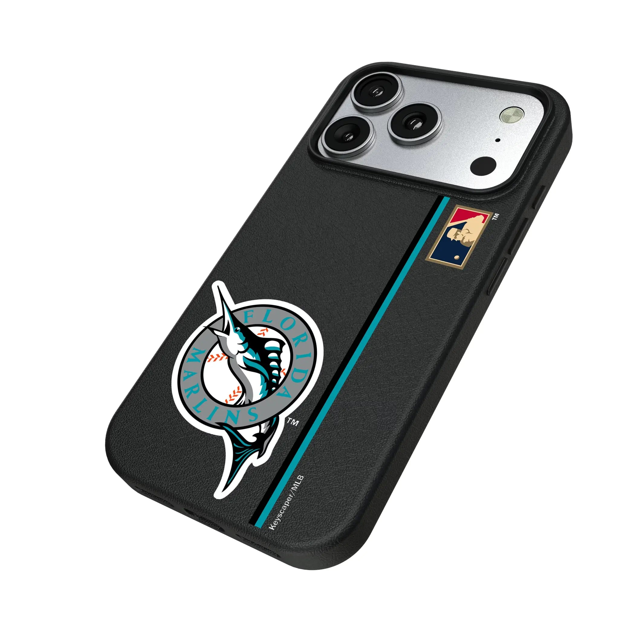 Miami Marlins 1993-2011 - Cooperstown Collection Sidebar iPhone MagSafe Compatible Phone Case for Apple iPhone - Isometric View#Device_iPhone 17 Pro