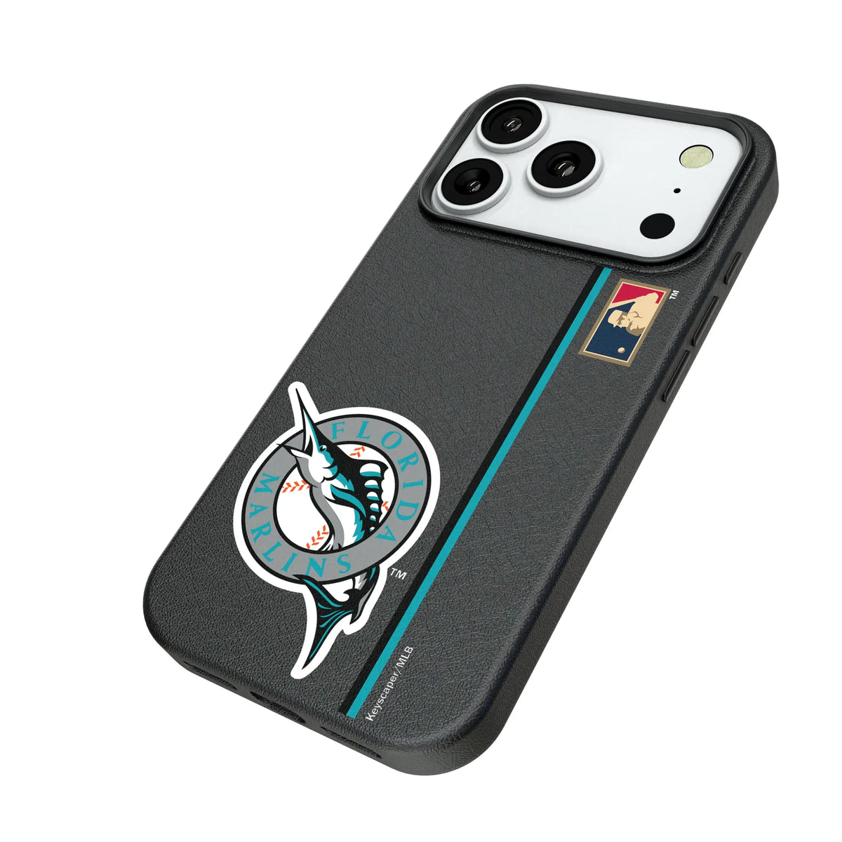 Miami Marlins 1993-2011 - Cooperstown Collection Sidebar iPhone MagSafe Compatible Phone Case for Apple iPhone - Isometric View#Device_iPhone 18 Pro