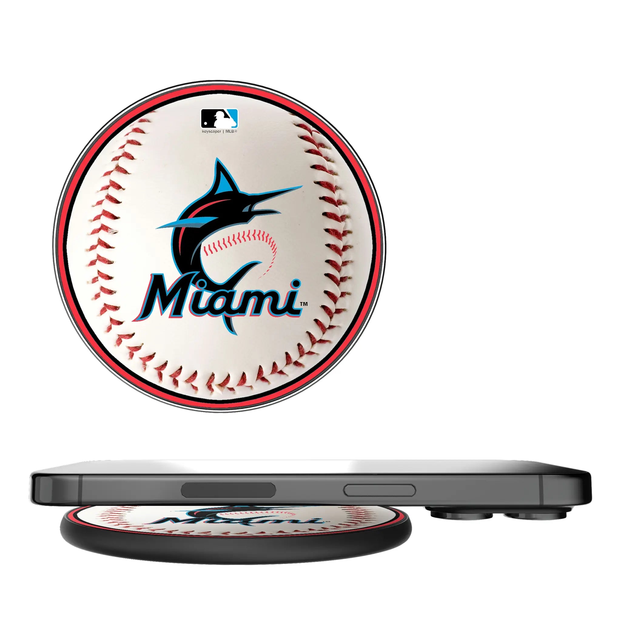 Miami Marlins Baseball 15-Watt Wireless Charger