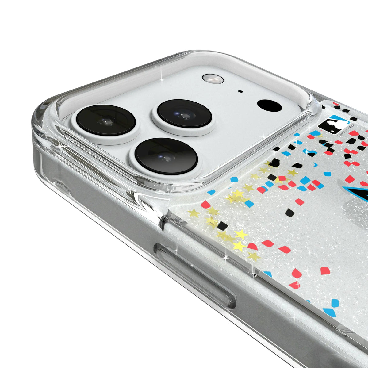 Miami Marlins Confetti iPhone Glitter Phone Case for Apple iPhone - Detail#Device_iPhone 18 Pro