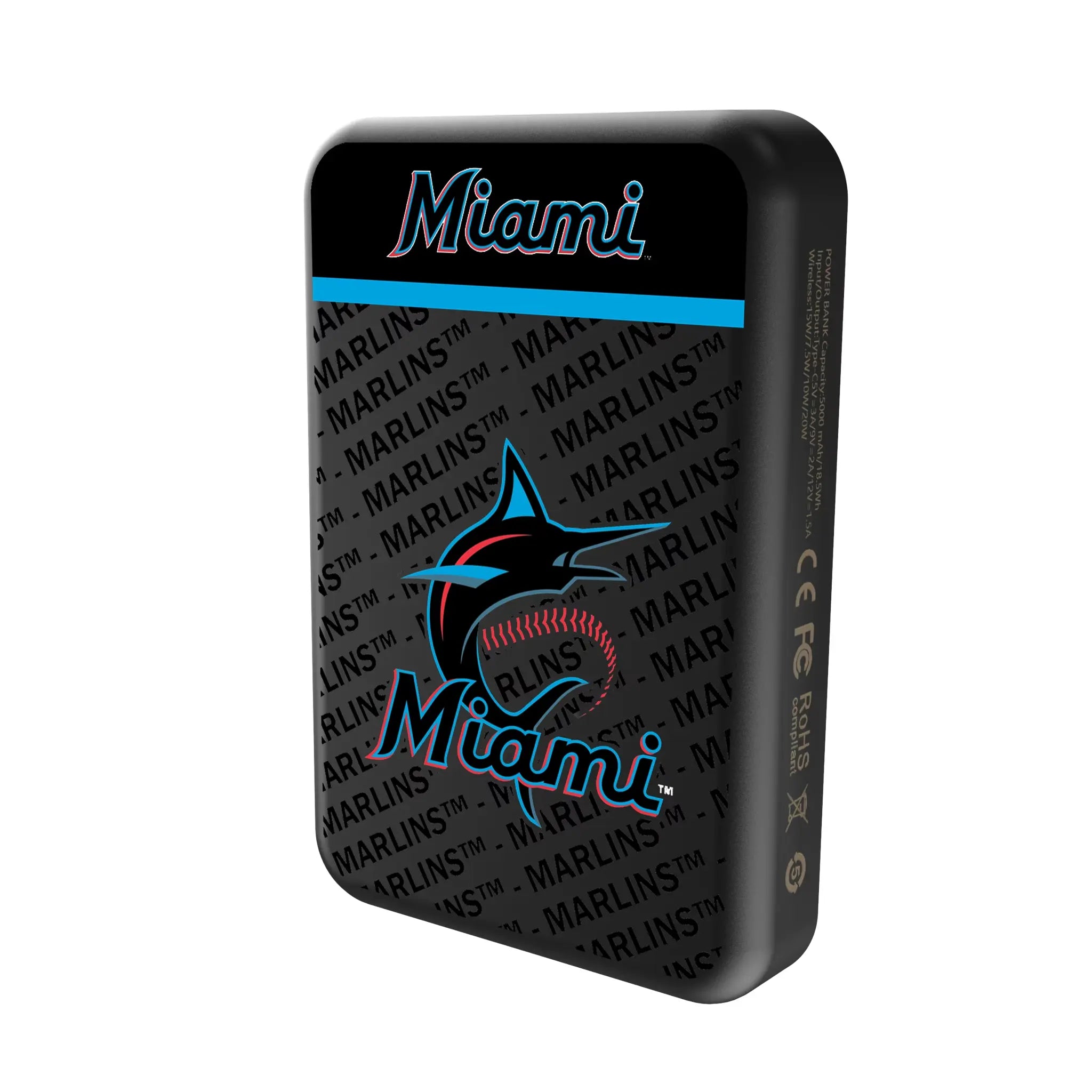 Miami Marlins Endzone Plus Wireless Mag Power Bank