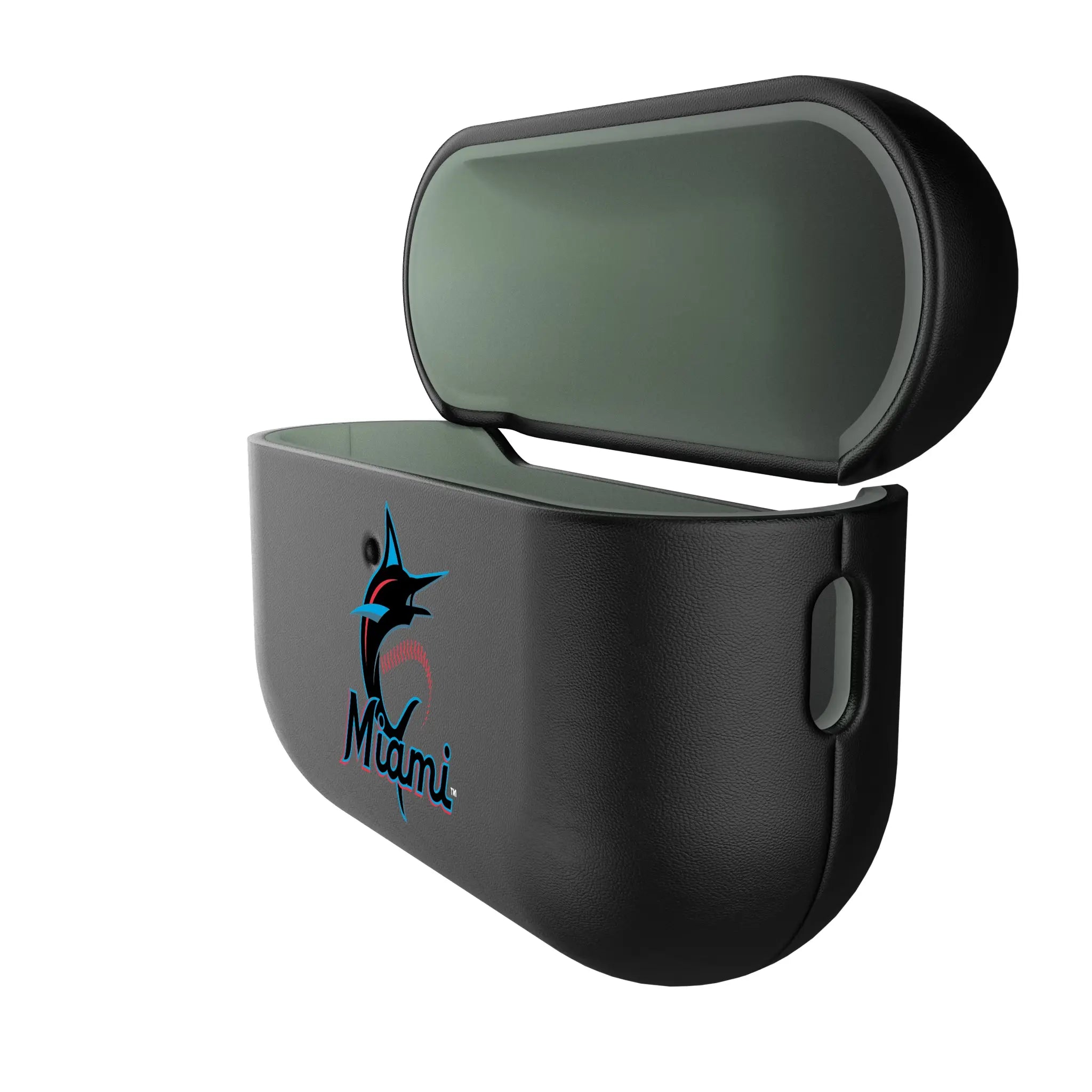 Miami Marlins Insignia AirPods AirPod Case Cover - Isometric View#Device_AirPods Pro 3