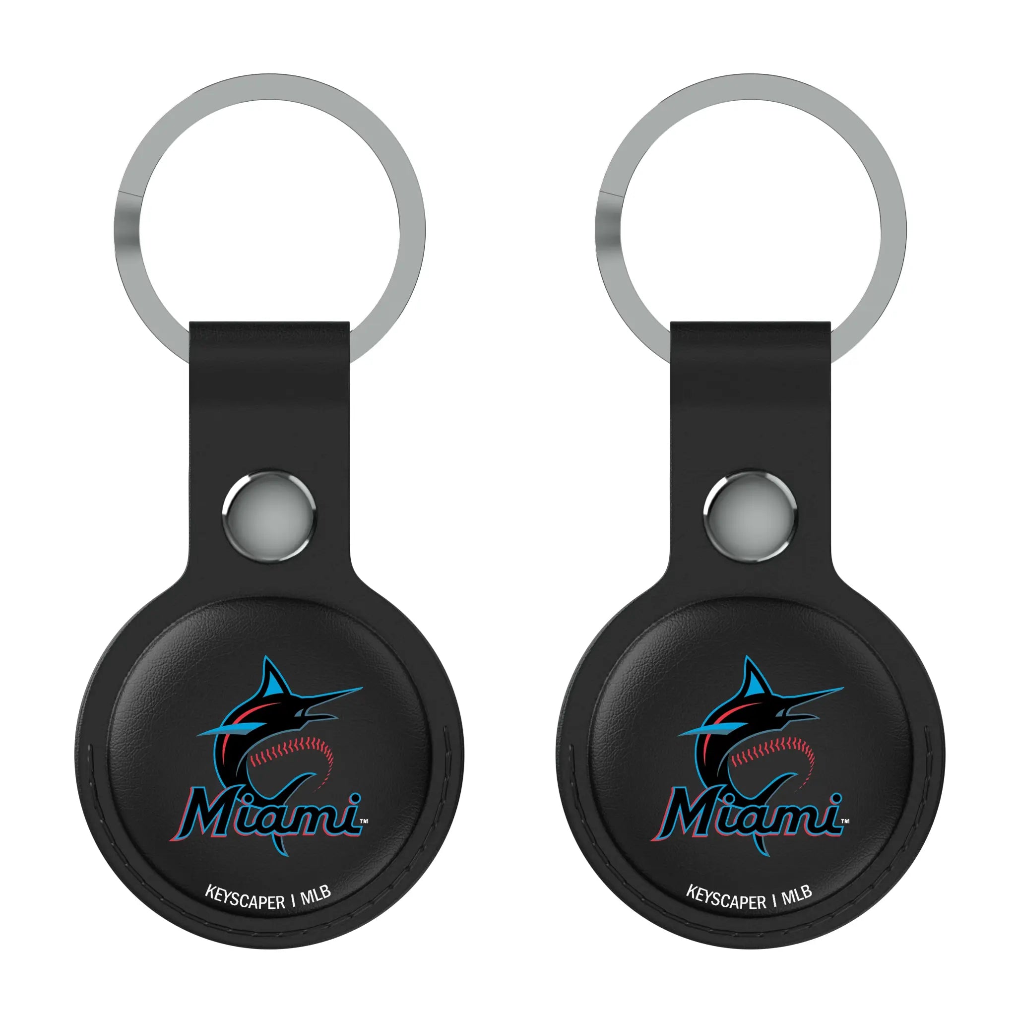 Miami Marlins Insignia AirTag Black Airtag Holder 2-Pack