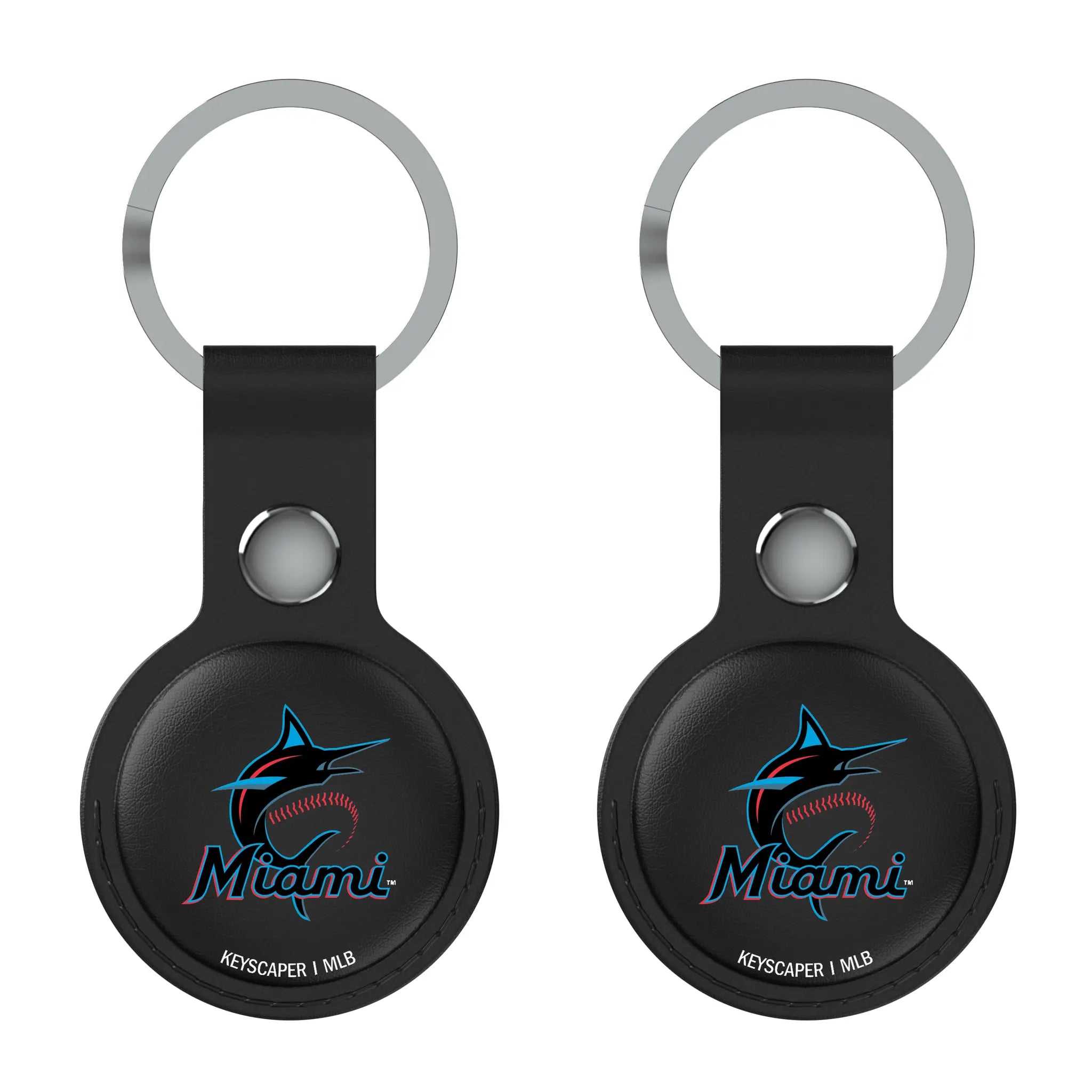 Miami Marlins Insignia AirTag Black Airtag Holder 2-Pack