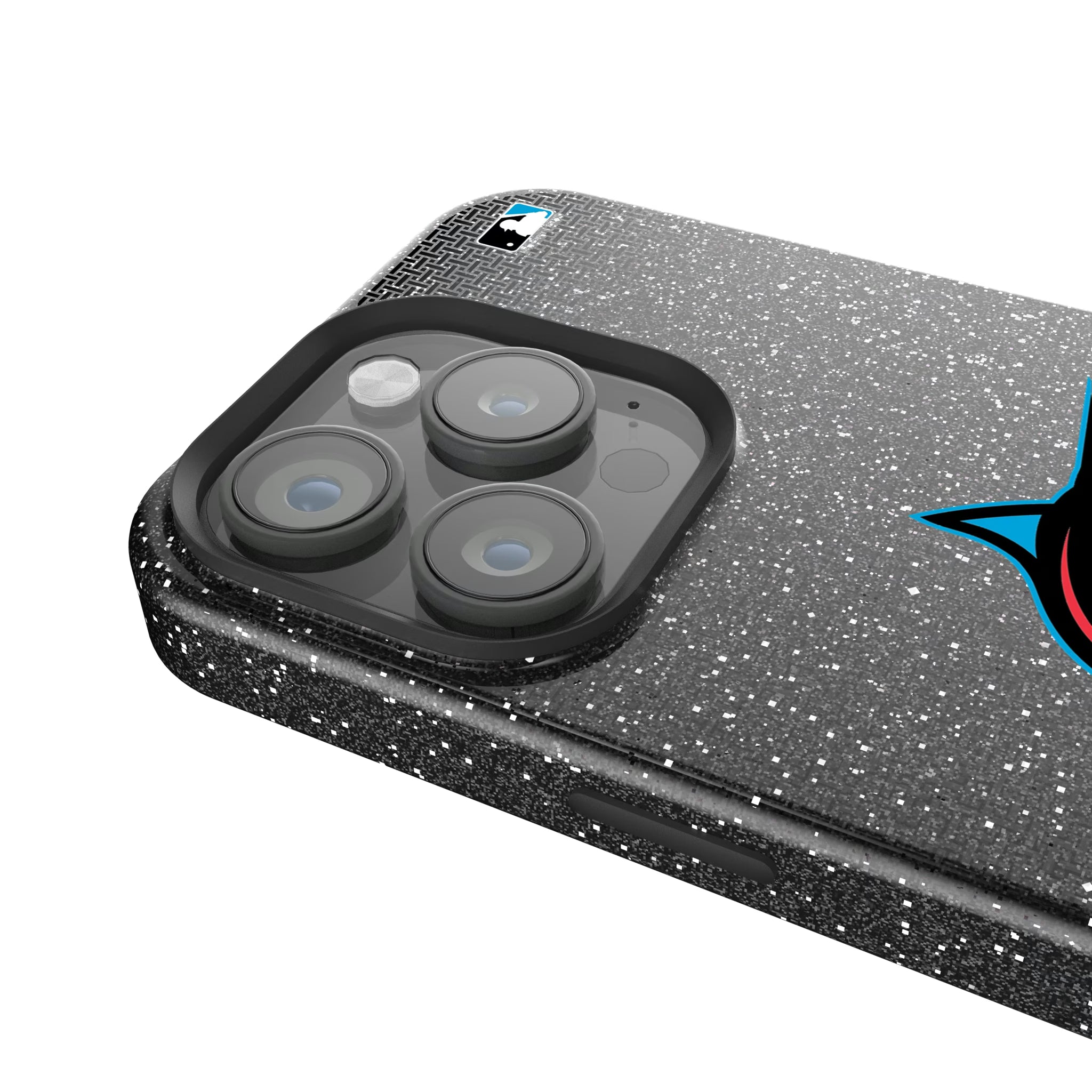 Miami Marlins Linen iPhone Bling Phone Case for Apple iPhone - Detail