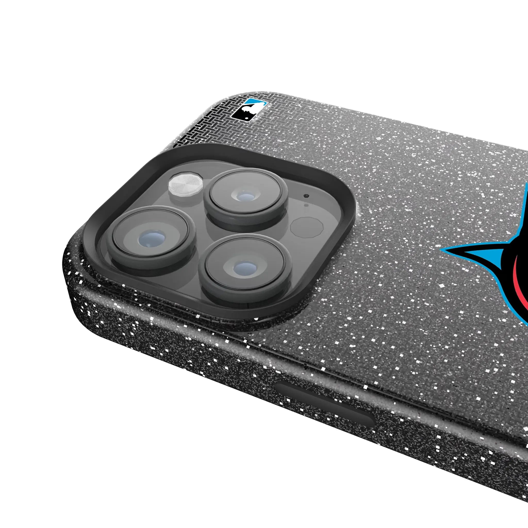 Miami Marlins Linen iPhone Bling Phone Case for Apple iPhone - Detail