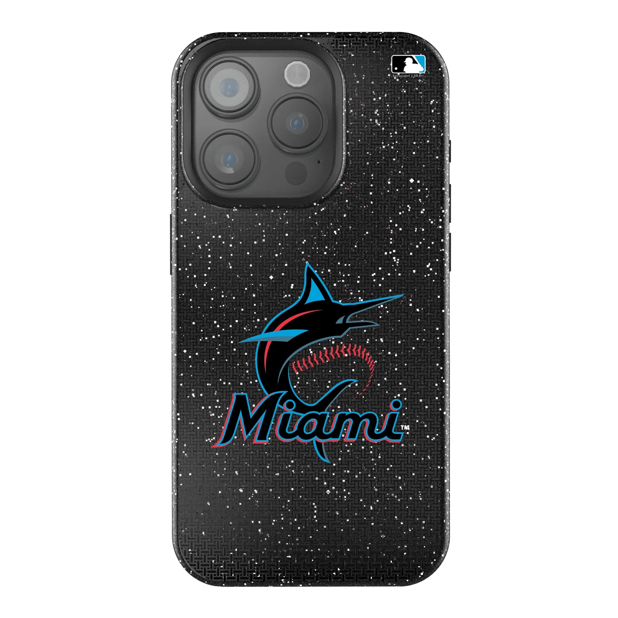 Miami Marlins Linen iPhone Bling Phone Case for Apple iPhone