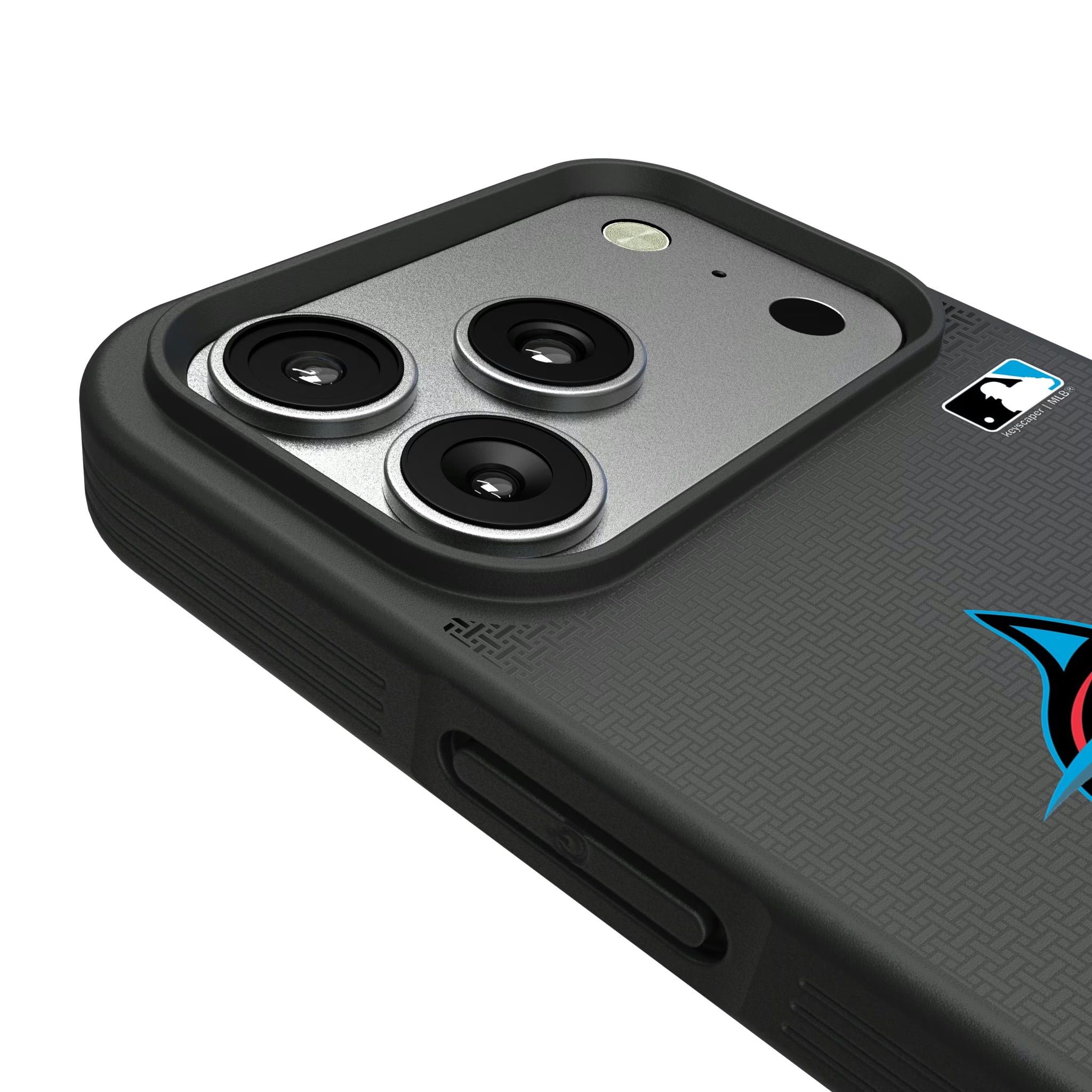Miami Marlins Linen iPhone Bump Phone Case for Apple iPhone - Detail#Device_iPhone 17 Pro