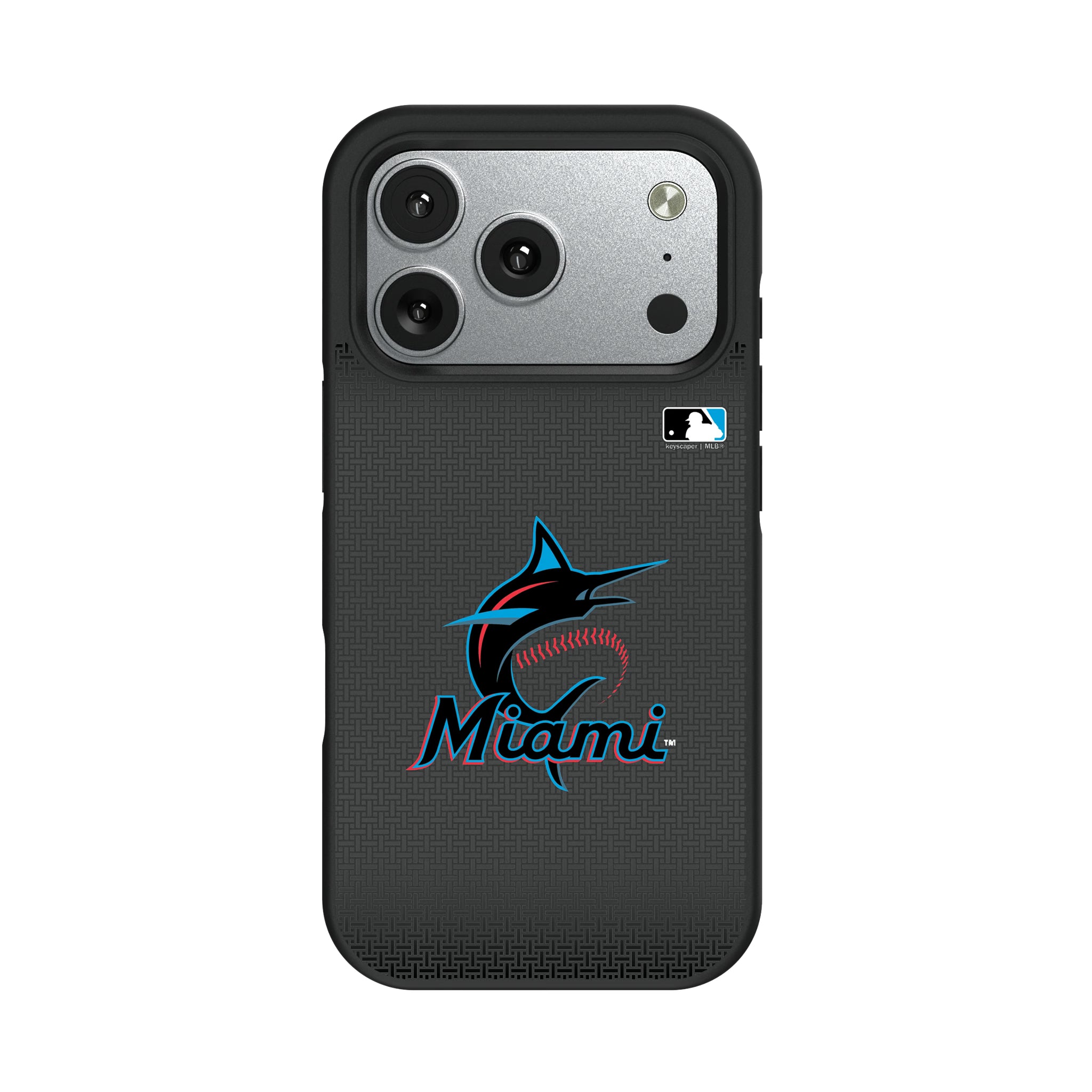 Miami Marlins Linen iPhone Bump Phone Case for Apple iPhone#Device_iPhone 17 Pro