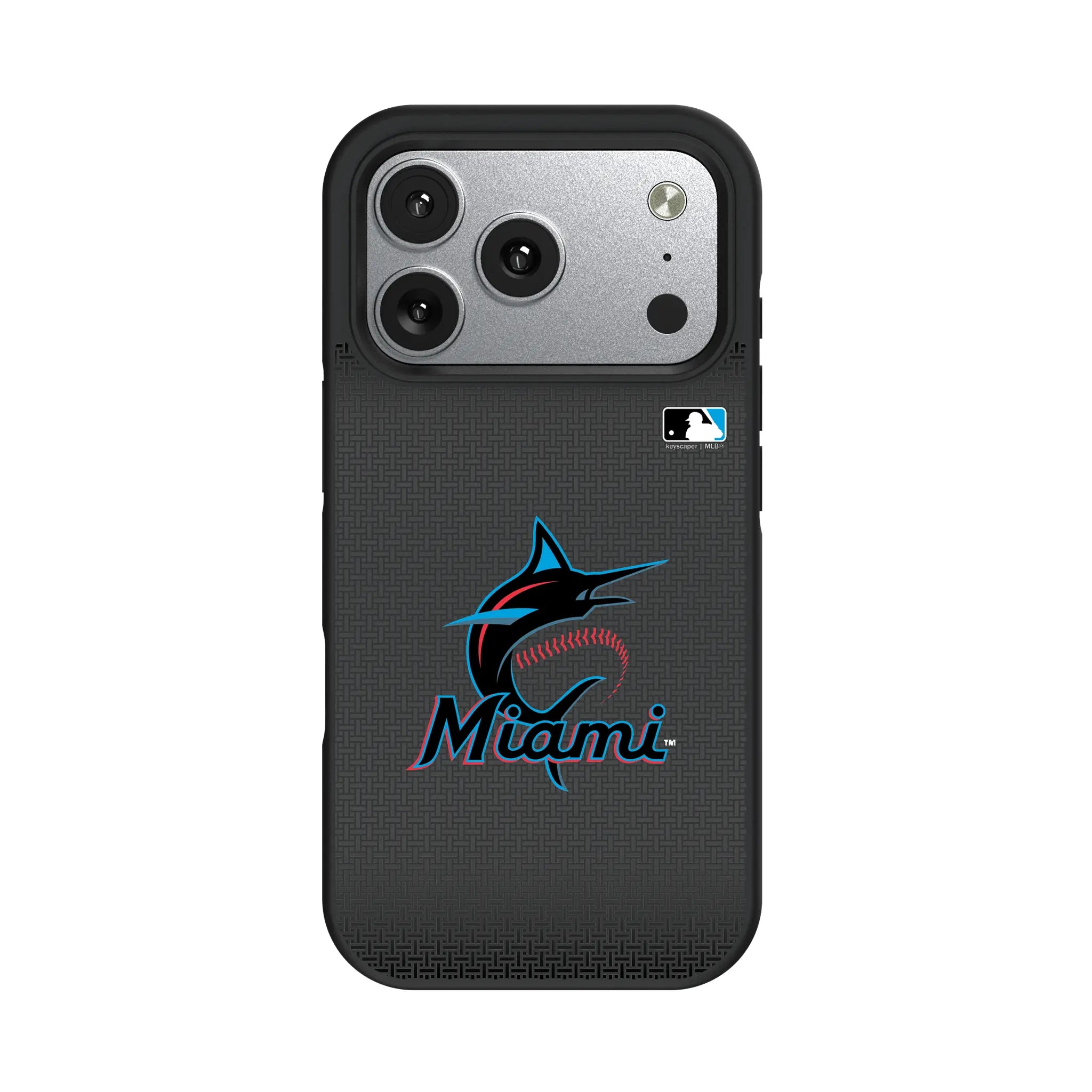 Miami Marlins Linen iPhone Bump Phone Case for Apple iPhone#Device_iPhone 17 Pro