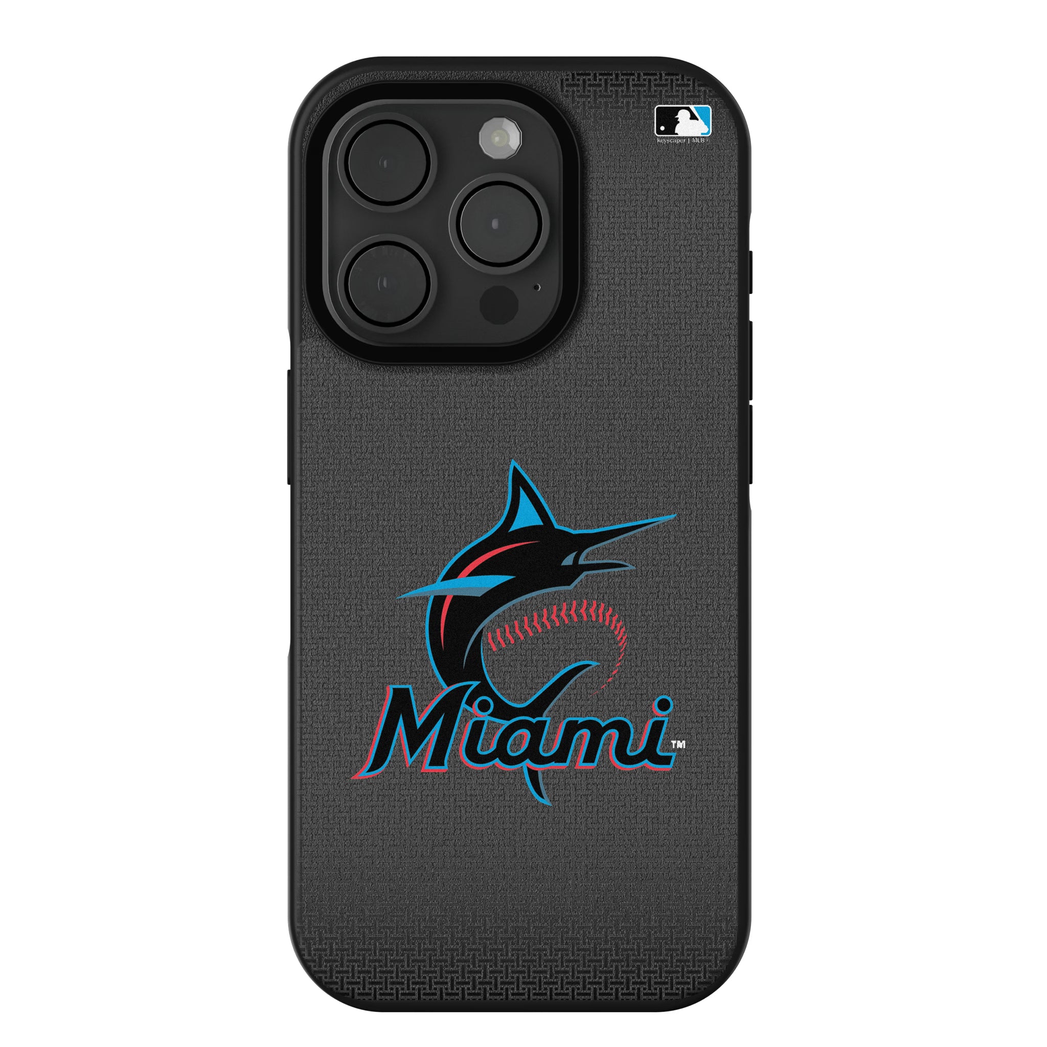 Miami Marlins Linen iPhone Bump Phone Case for Apple iPhone