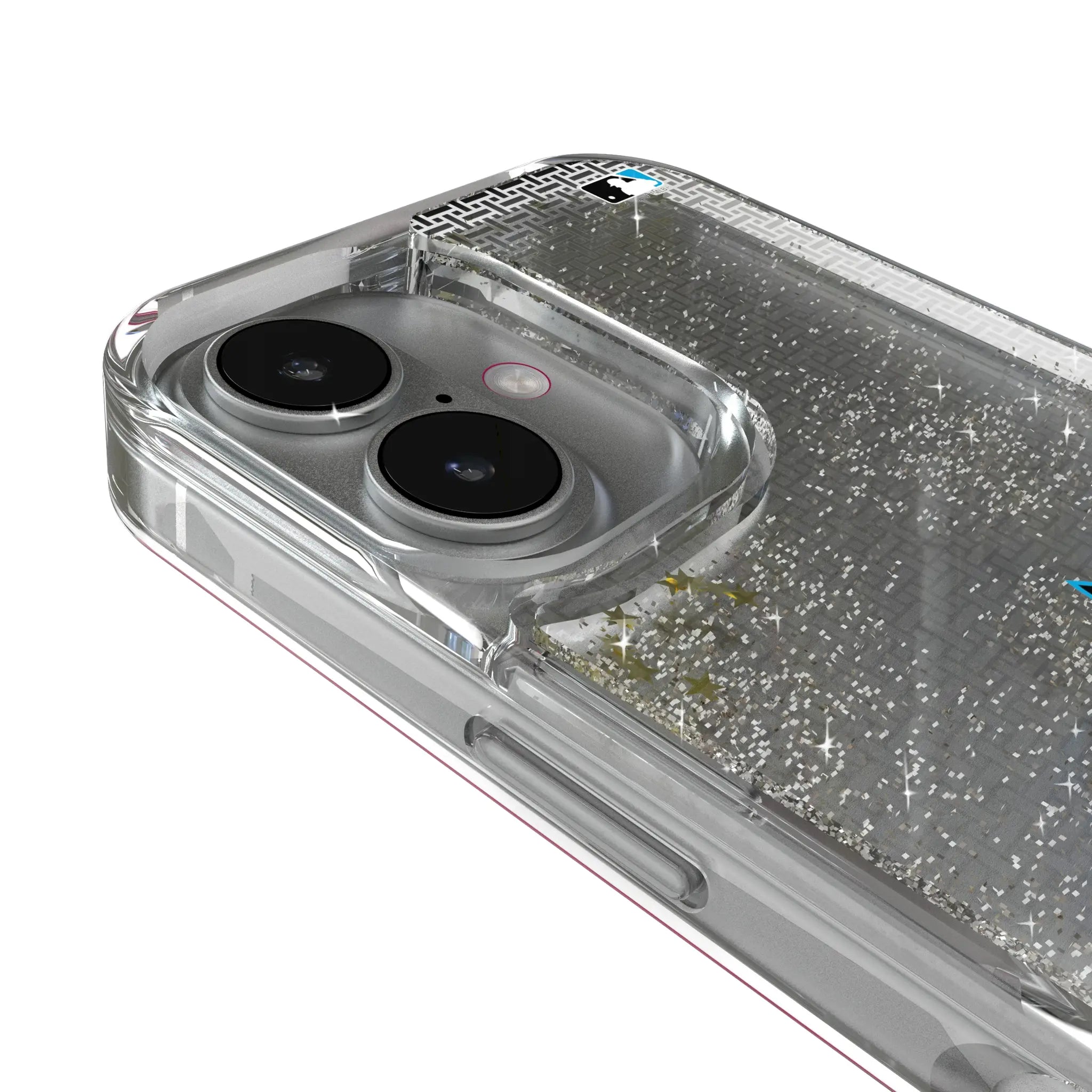 Miami Marlins Linen iPhone Glitter Phone Case for Apple iPhone - Detail