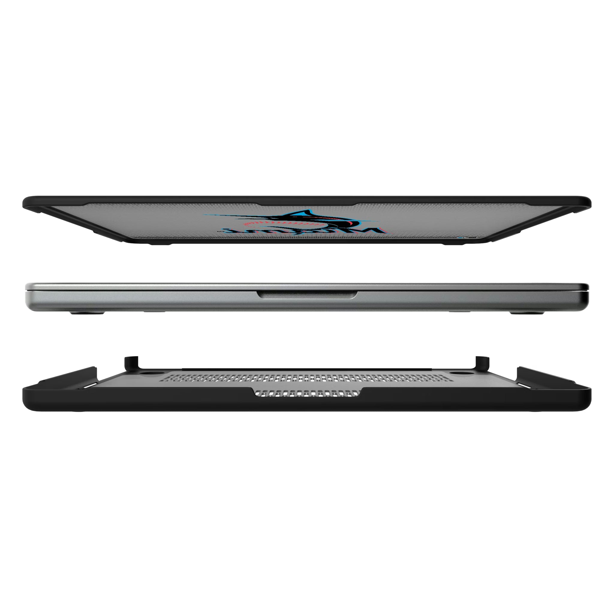 Miami Marlins Linen MacBook Laptop Case for Apple MacBook#Device_MacBook Pro (14-inch, 2021) / MacBook Pro (14-inch, 2023) / MacBook Pro (14-inch, 2024)