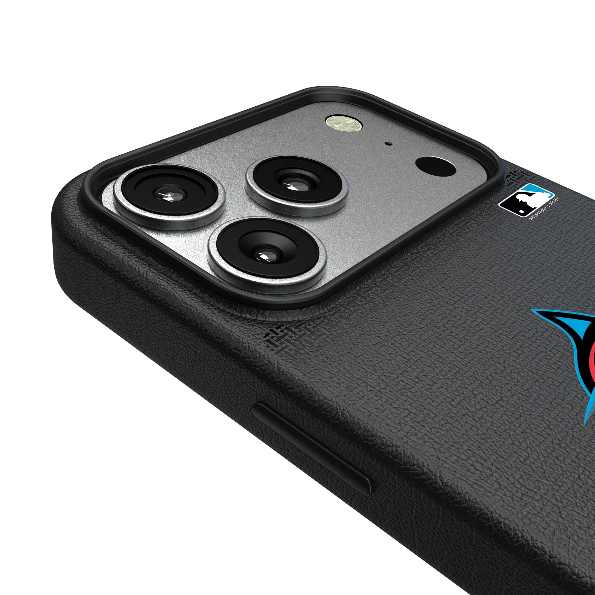 Miami Marlins Linen iPhone MagSafe Compatible Phone Case for Apple iPhone - Detail#Device_iPhone 17 Pro