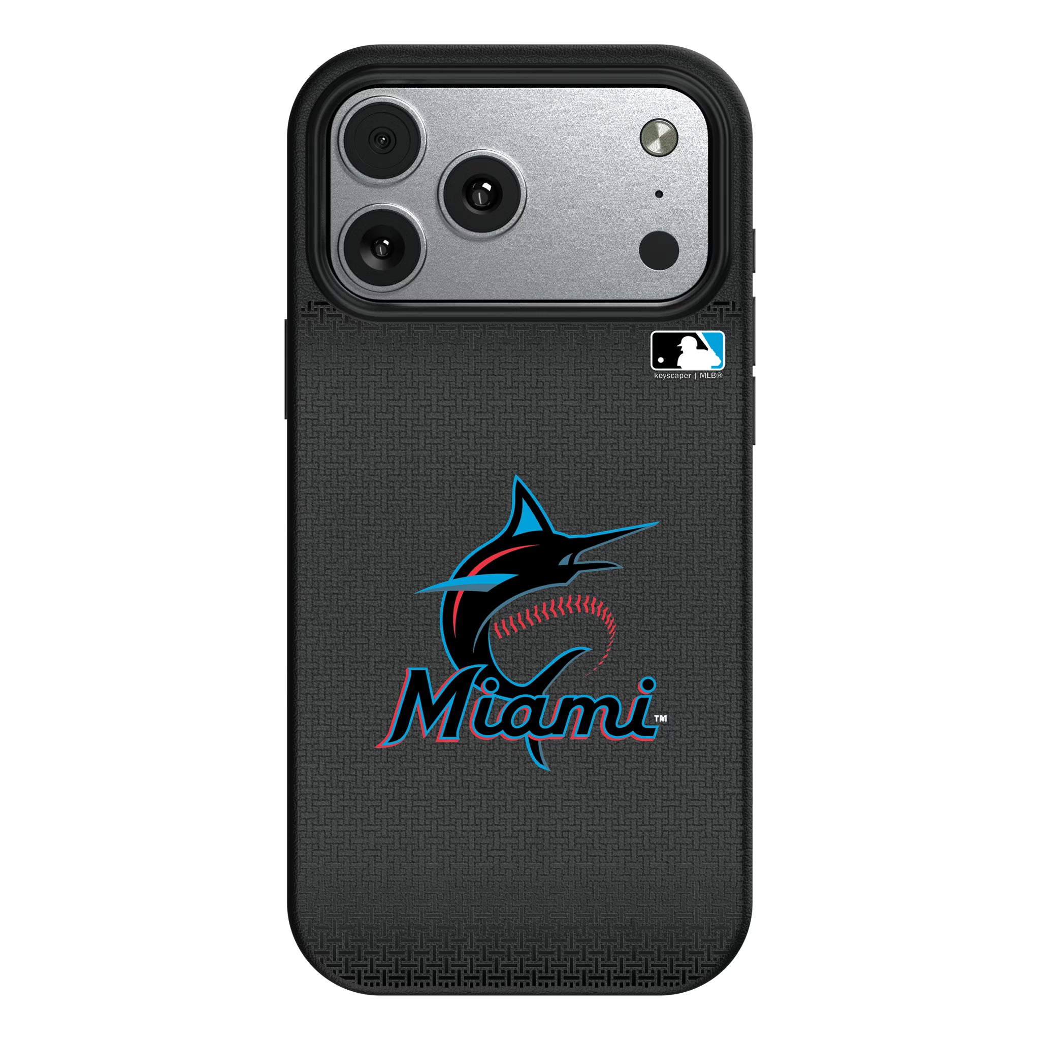 Miami Marlins Linen iPhone MagSafe Compatible Phone Case for Apple iPhone#Device_iPhone 17 Pro Max