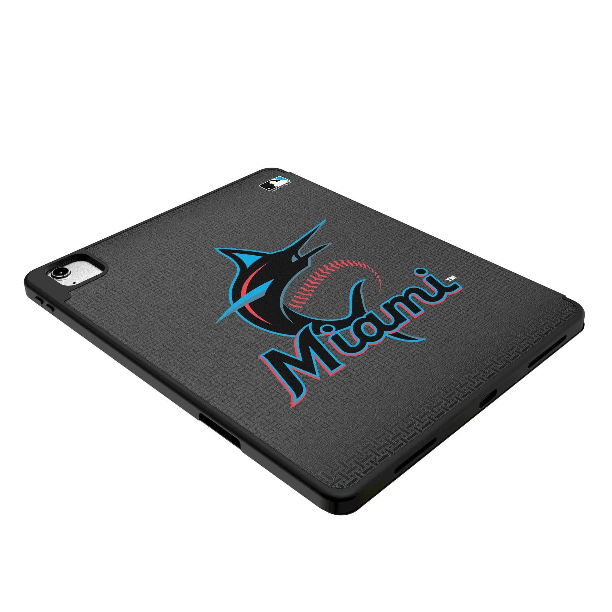 Miami Marlins Linen iPad Tablet Case for Apple iPad - Isometric View