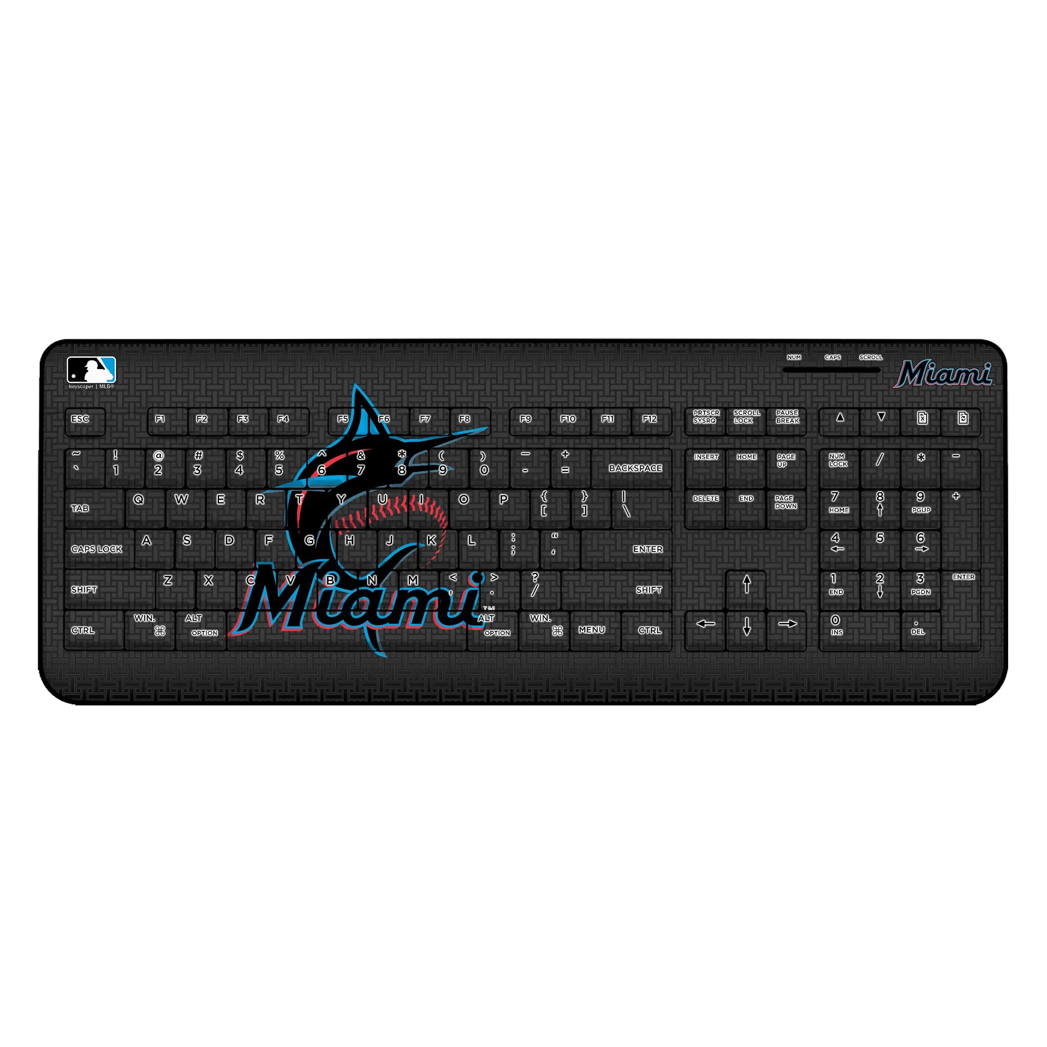Miami Marlins Linen Wireless USB Keyboard