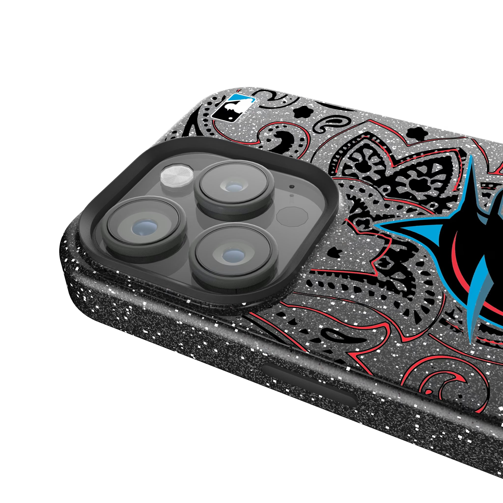 Miami Marlins Paisley iPhone Bling Phone Case for Apple iPhone - Detail