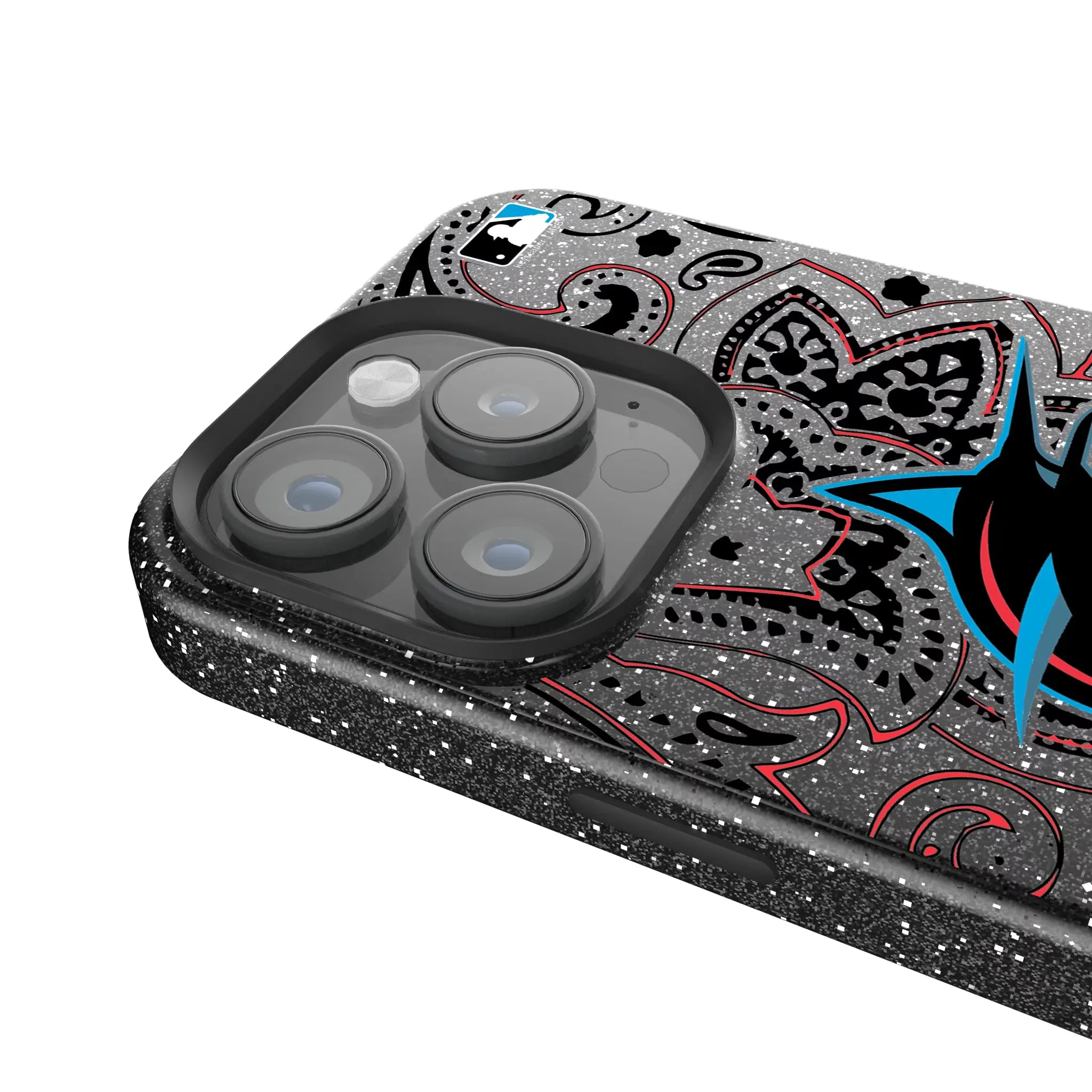 Miami Marlins Paisley iPhone Bling Phone Case for Apple iPhone - Detail