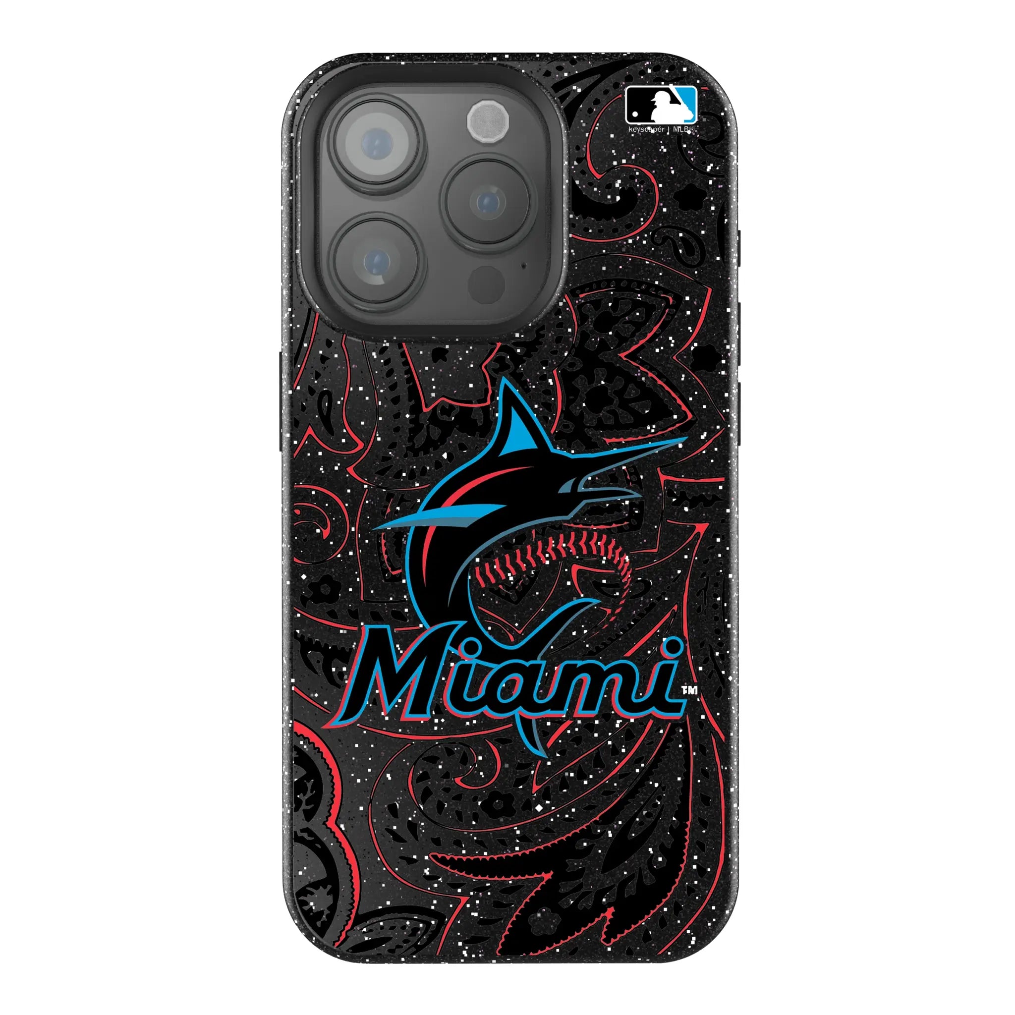 Miami Marlins Paisley iPhone Bling Phone Case for Apple iPhone