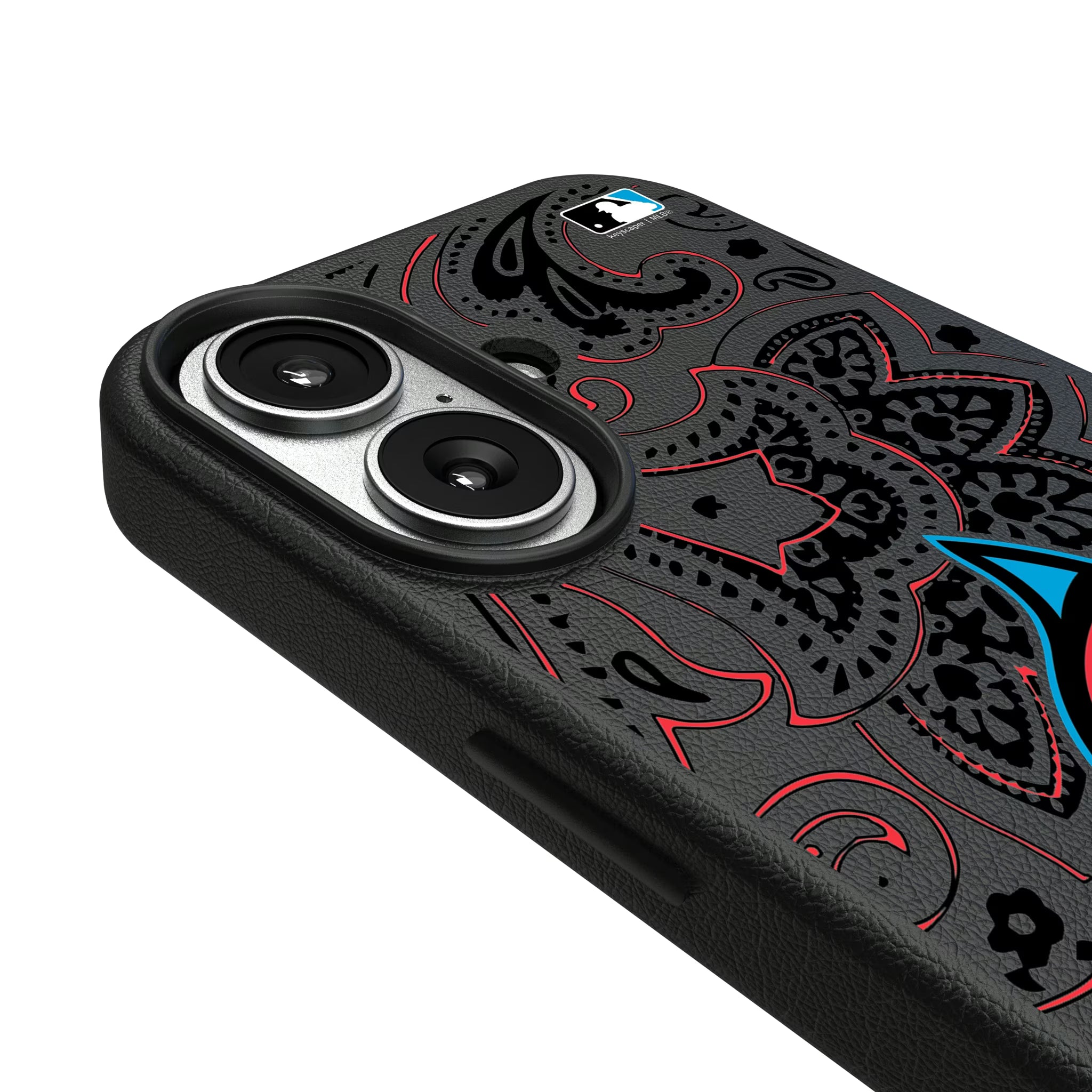 Miami Marlins Paisley iPhone MagSafe Compatible Phone Case for Apple iPhone - Detail#Device_iPhone 17