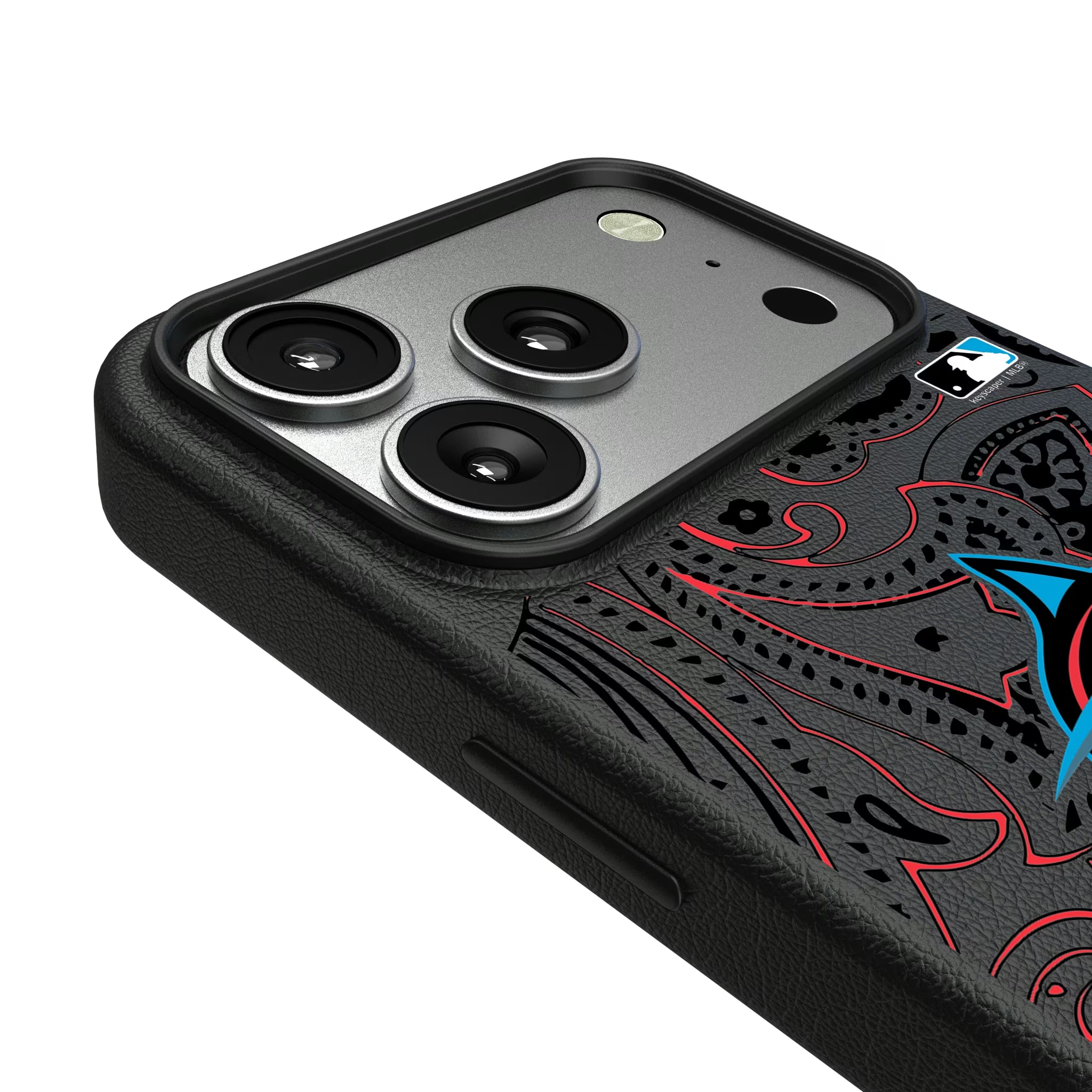 Miami Marlins Paisley iPhone MagSafe Compatible Phone Case for Apple iPhone - Detail#Device_iPhone 17 Pro