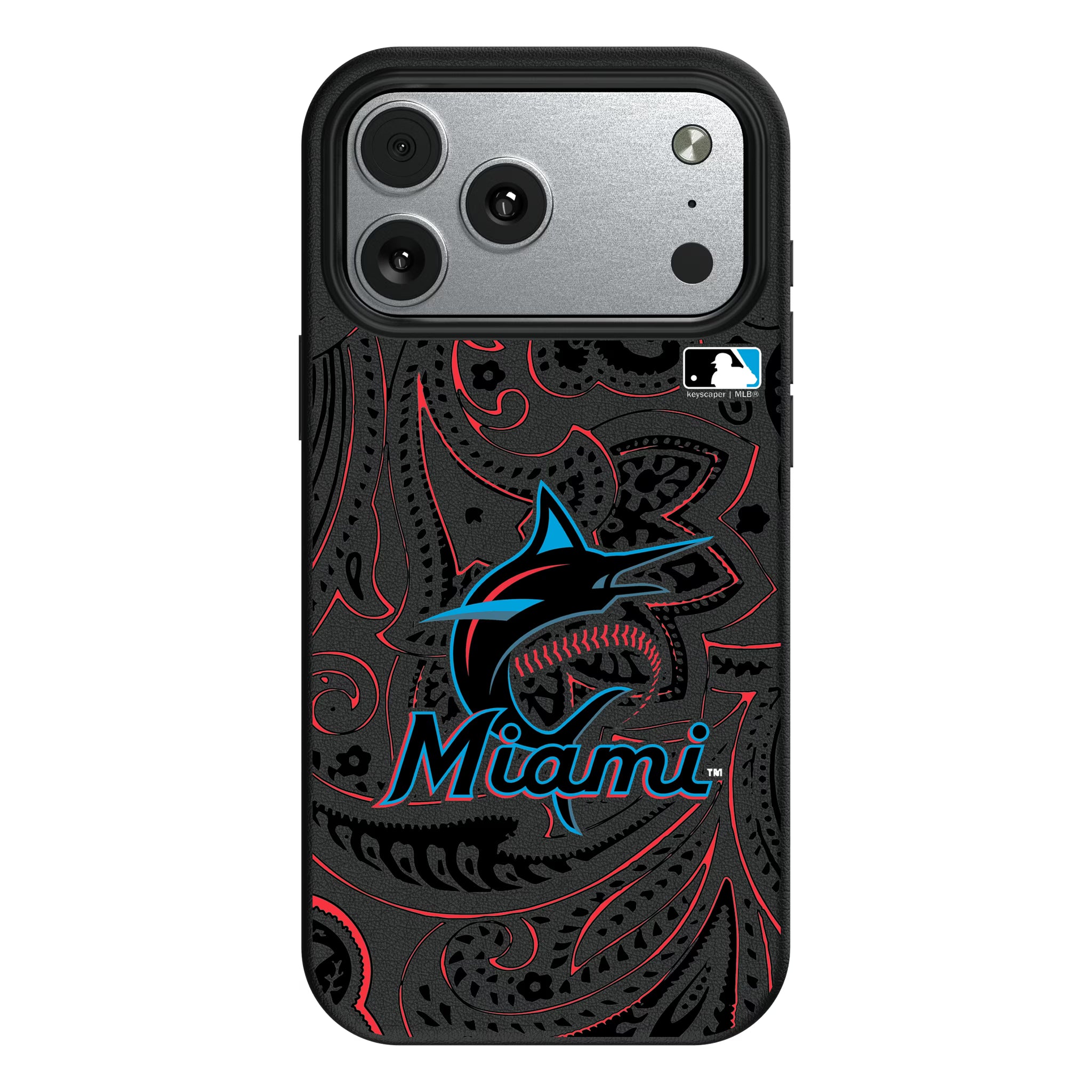 Miami Marlins Paisley iPhone MagSafe Compatible Phone Case for Apple iPhone#Device_iPhone 17 Pro Max