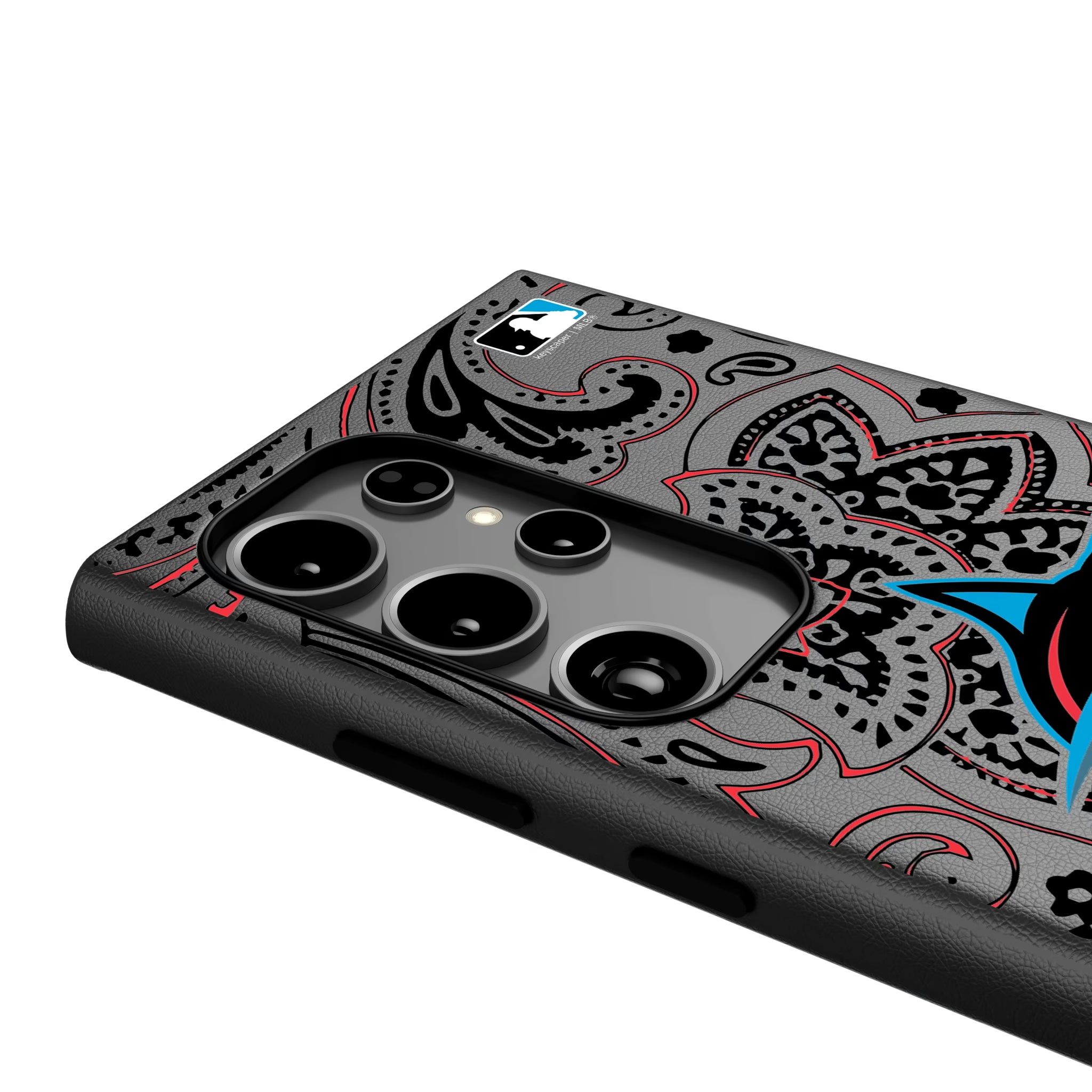 Miami Marlins Paisley Galaxy MagSafe Compatible Phone Case for Samsung Galaxy - Detail