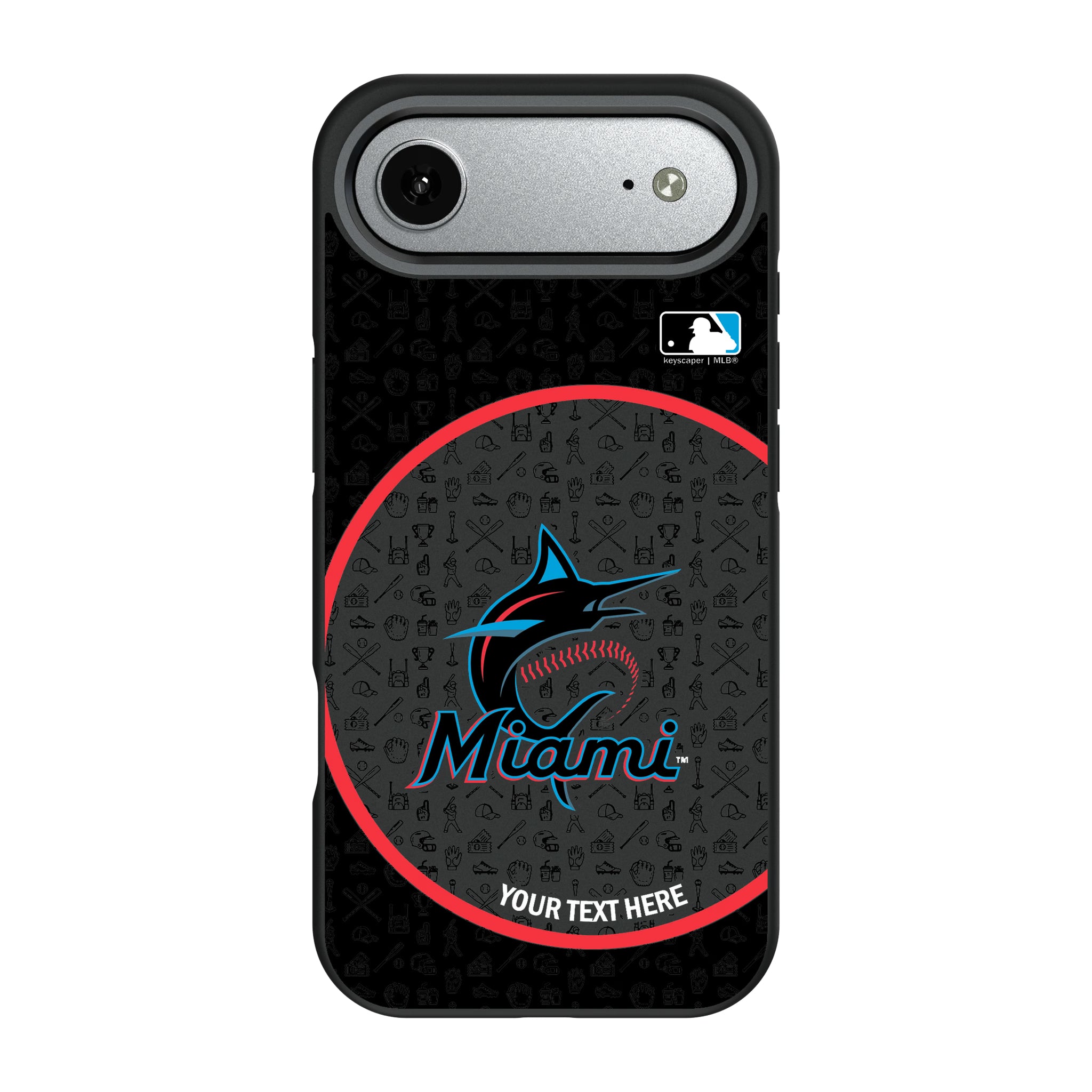 Miami Marlins Personalized Circle iPhone Bump Phone Case for Apple iPhone#Device_iPhone Air