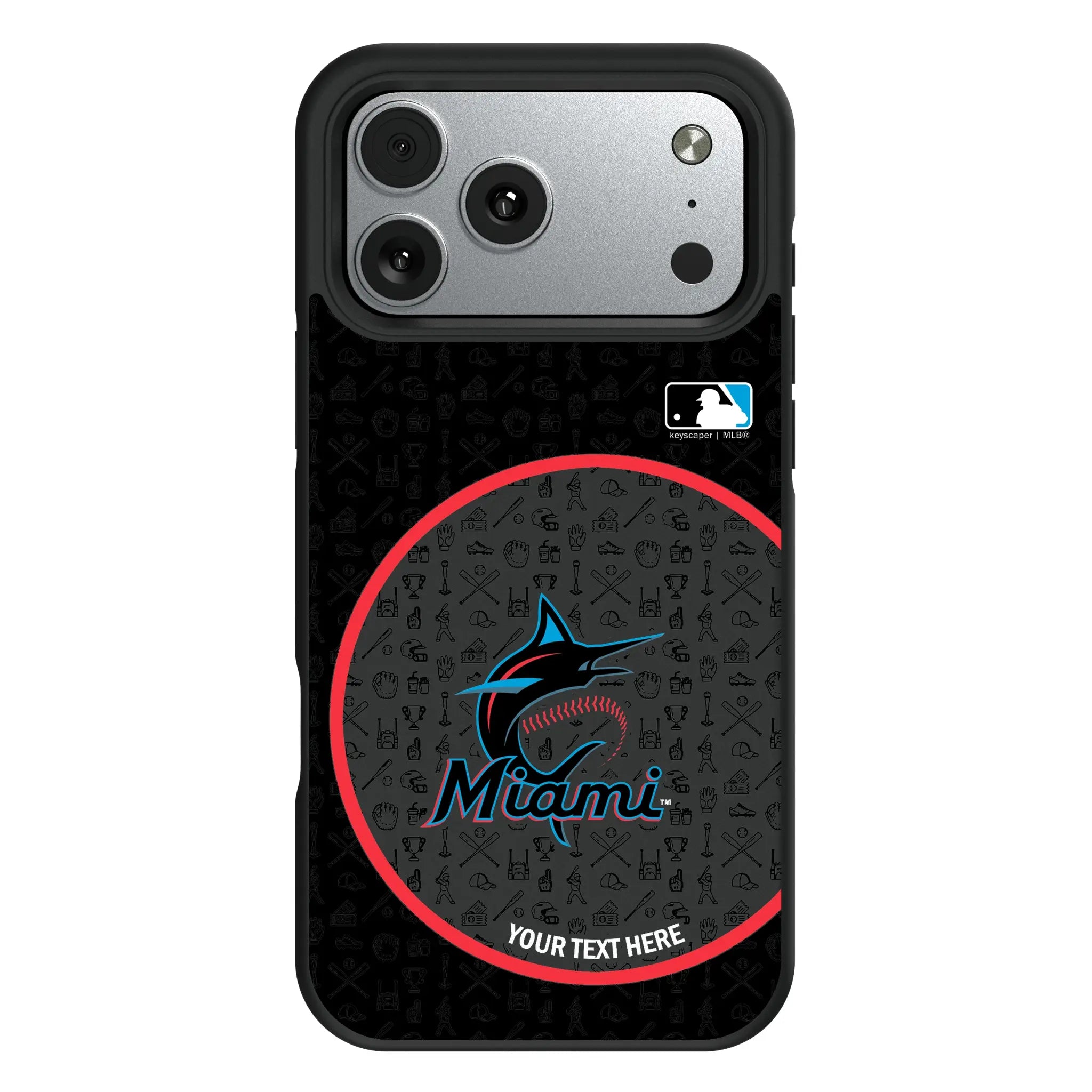 Miami Marlins Personalized Circle iPhone Bump Phone Case for Apple iPhone#Device_iPhone 17 Pro Max