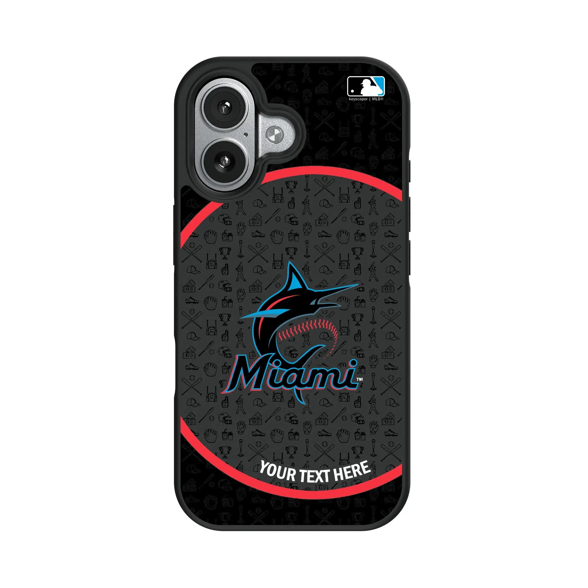 Miami Marlins Personalized Circle iPhone Bump Phone Case for Apple iPhone#Device_iPhone 17