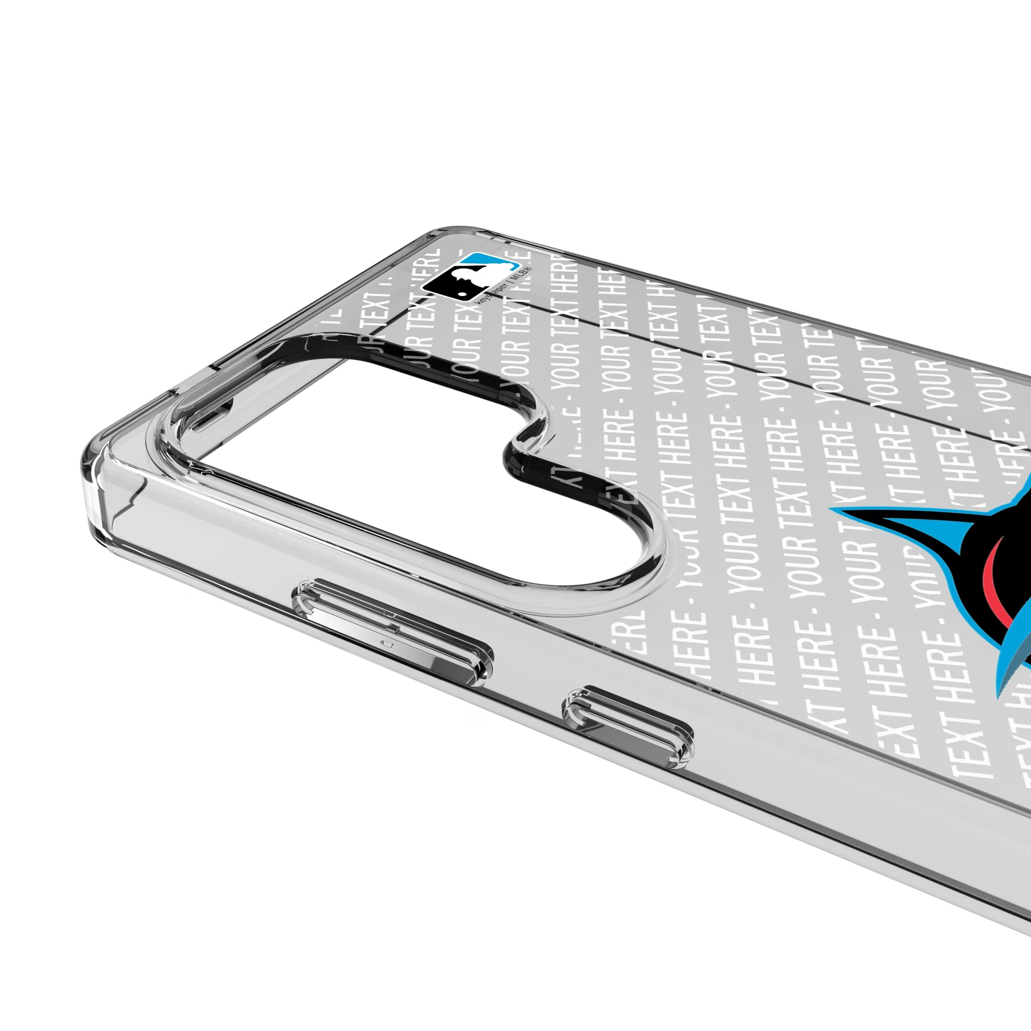 Miami Marlins Personalized EndZone Plus Galaxy Clear Phone Case for Samsung Galaxy - Detail